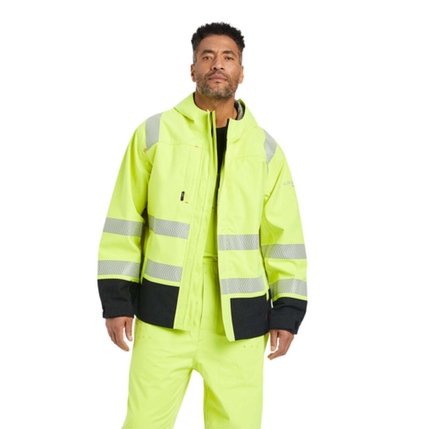 Ariat  FR Hi-Vis Hooded Waterproof Jacket