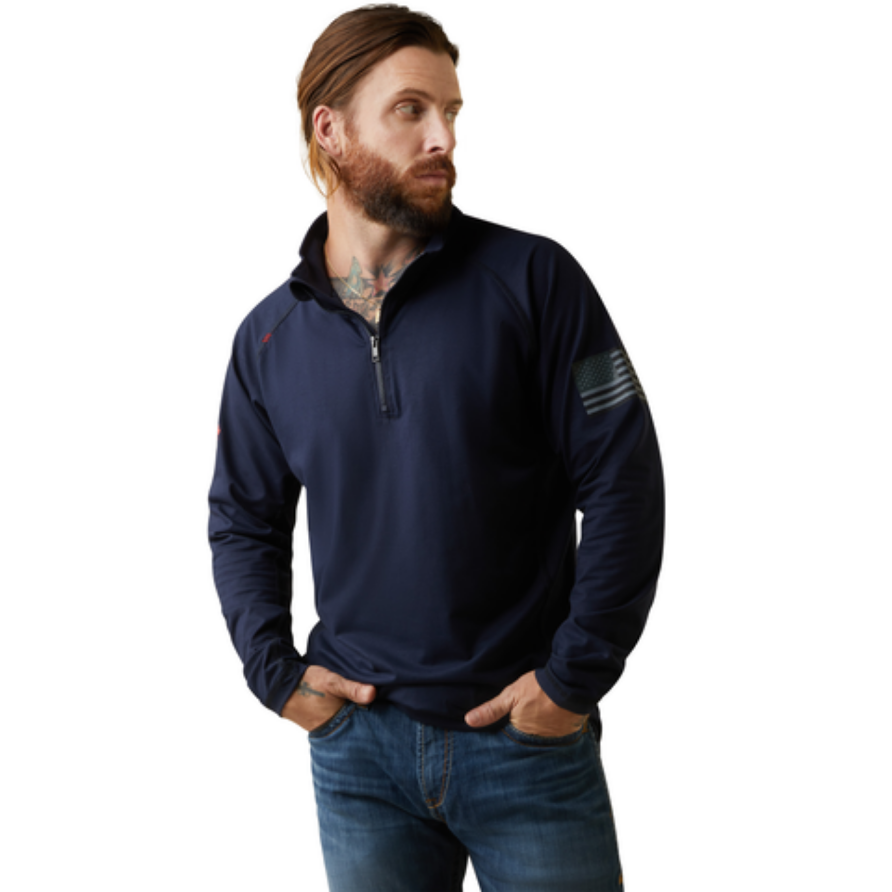 Ariat  FR Combat Stretch Patriot 1/4 Zip Work Shirt