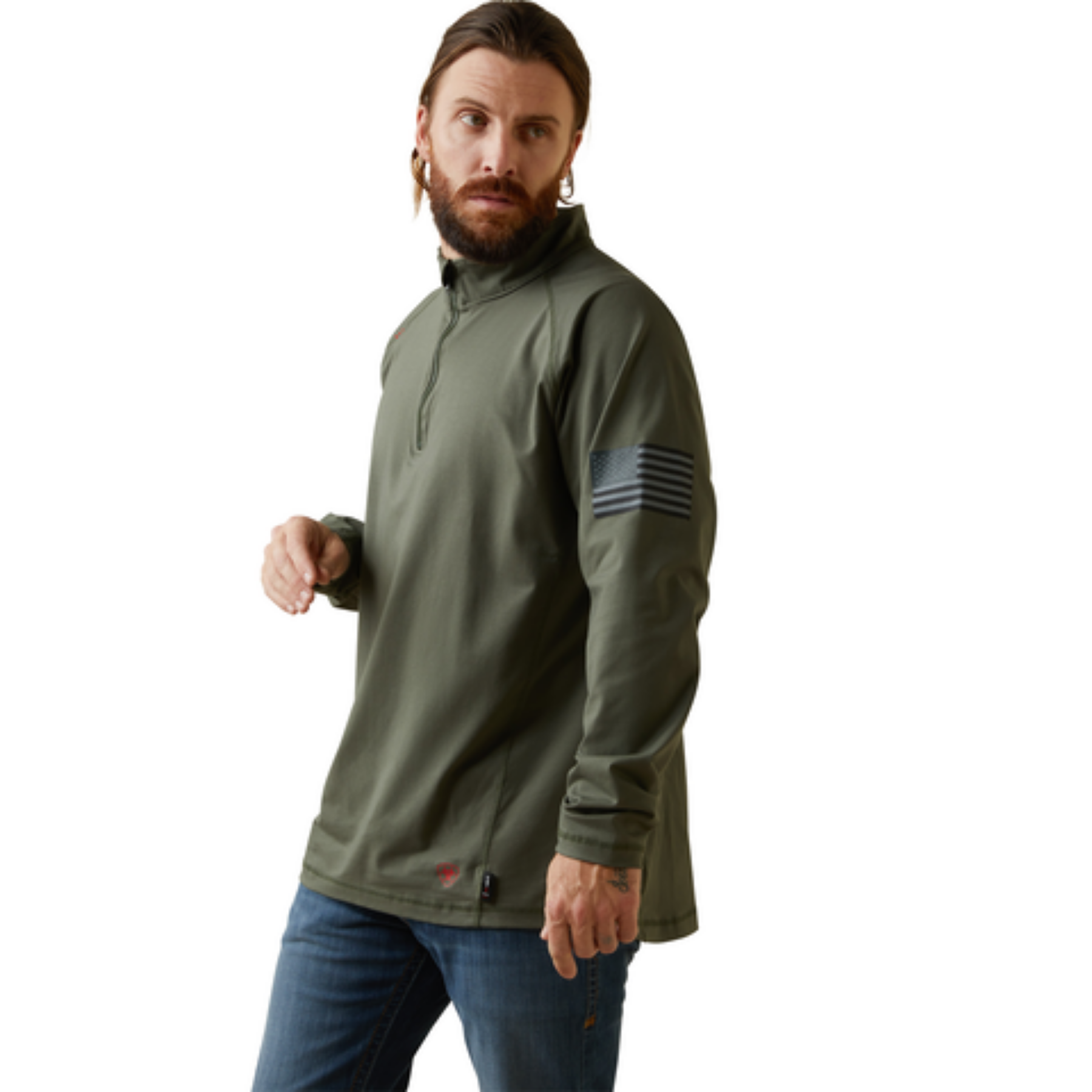 Ariat  FR Combat Stretch Patriot 1/4 Zip Work Shirt