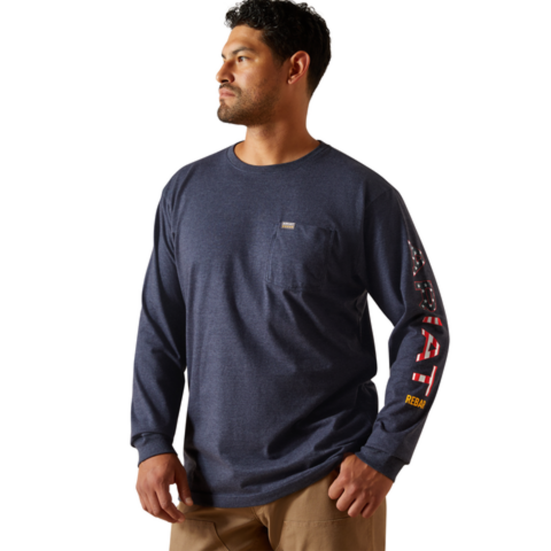Ariat  Rebar Cotton Strong Standard Logo Pocket T-Shirt