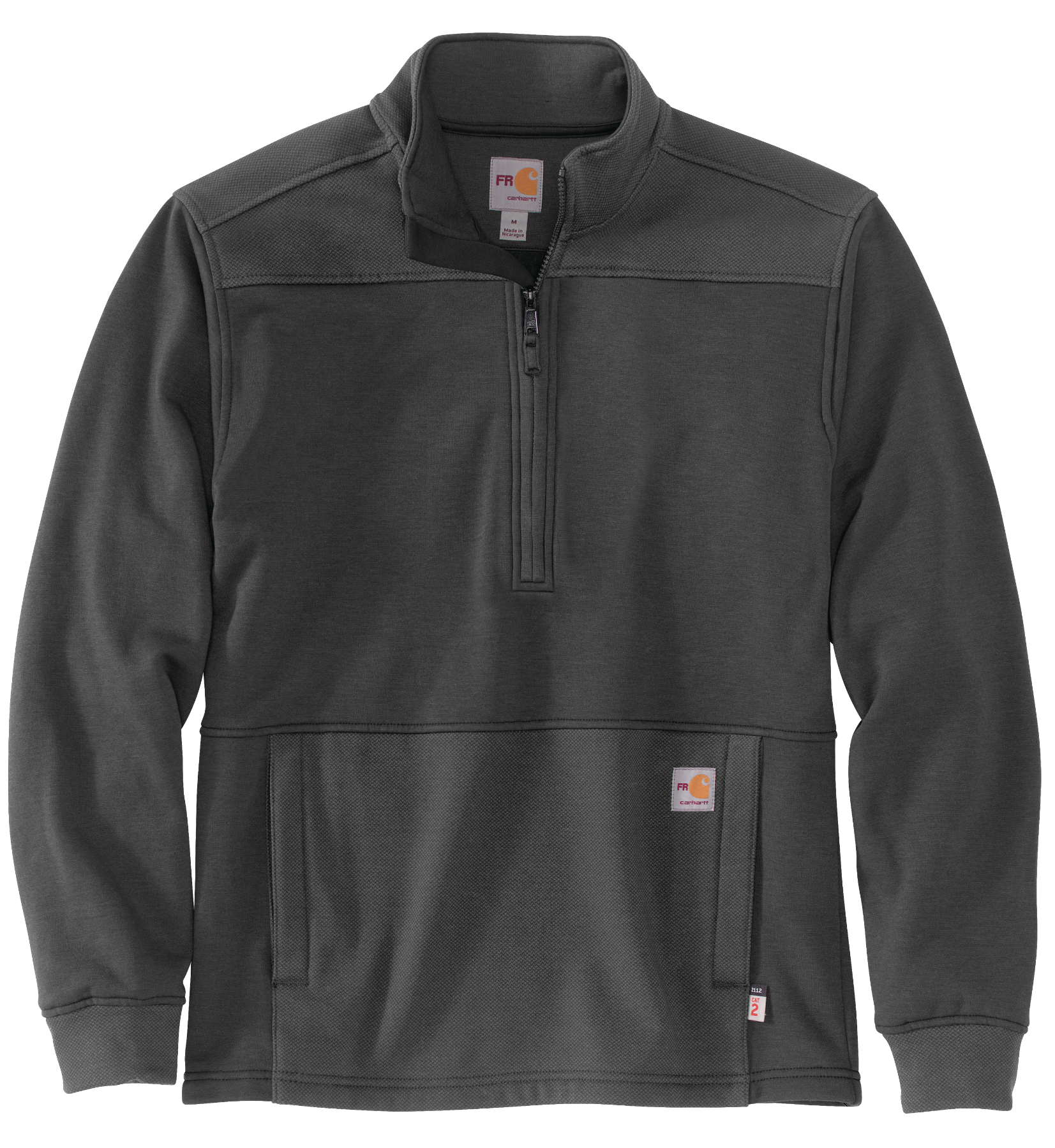 Carhartt Mens FR Rain Defender® Relaxed Fit Mock Neck Fleece Pullover