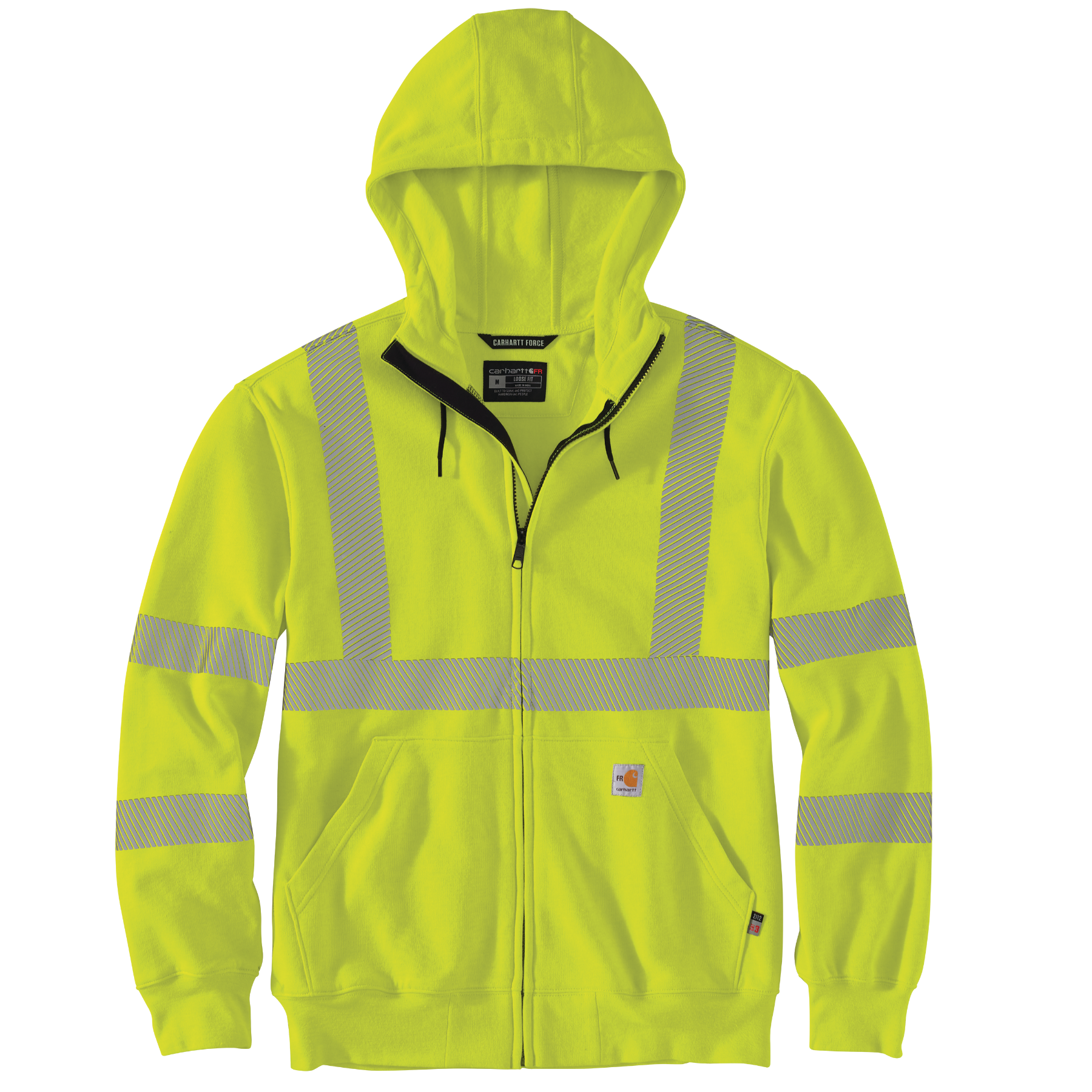 Carhartt  Mens FR HV Force Full Zip Class 3 Sweatshirt