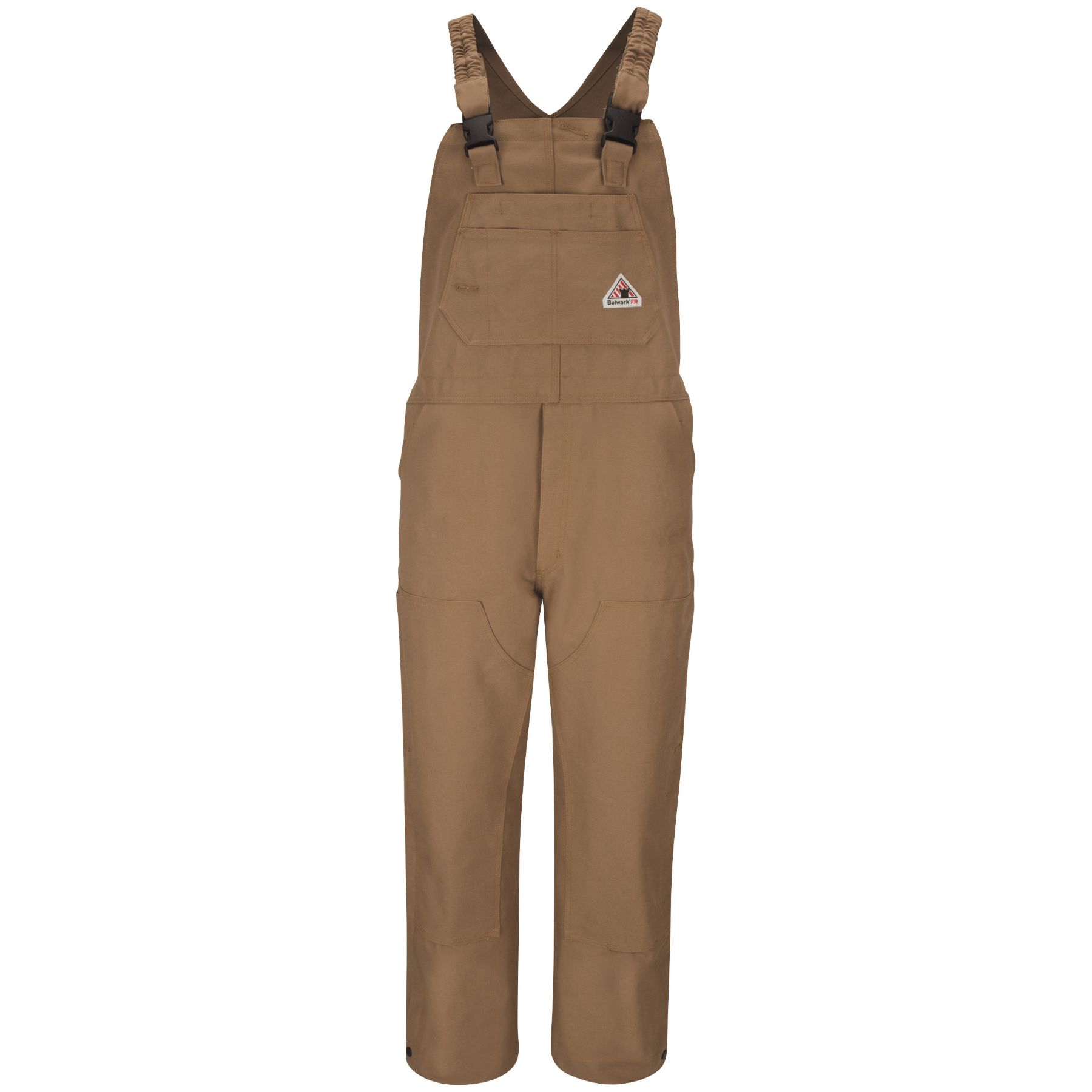 Bulwark® Men's Heavyweight FR Brown Duck Bib Overall with Knee Zip