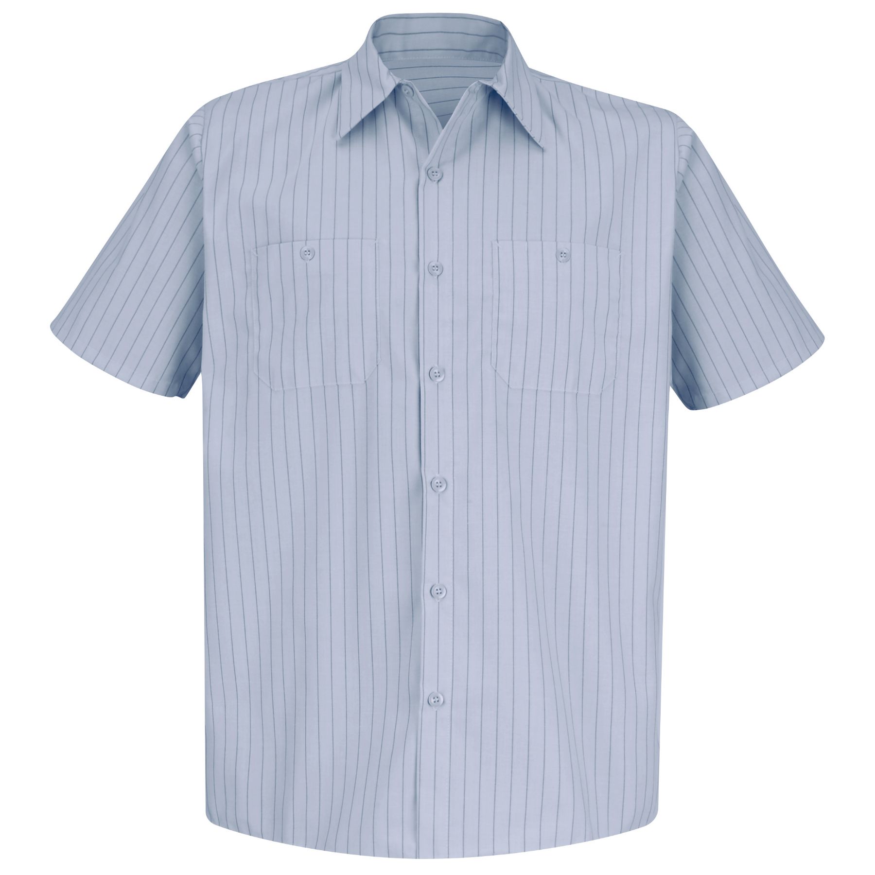 Red Kap®  Men's Short Sleeve Industrial Stripe Work Shirt