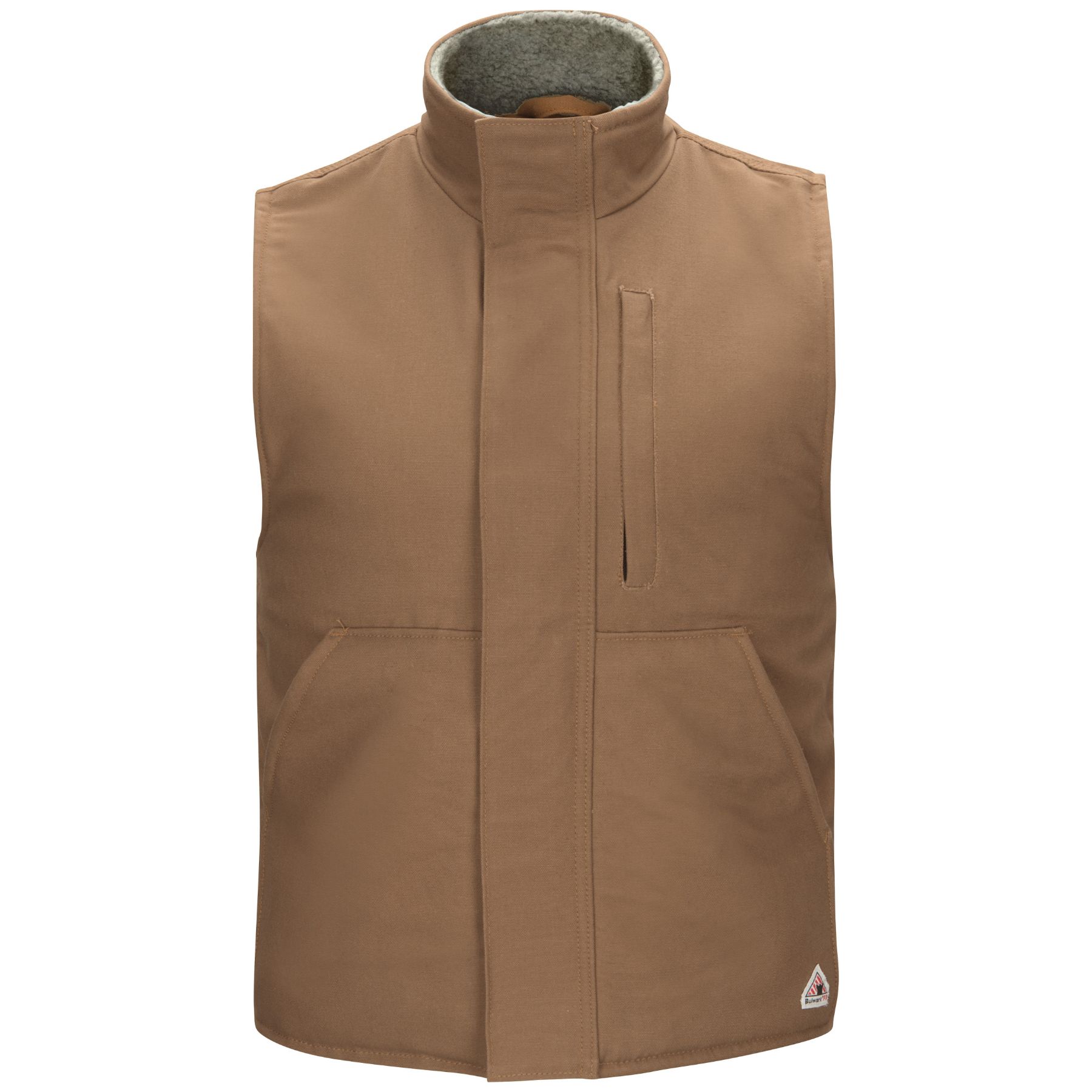 Bulwark®  Men's Sherpa Lined Brown Duck Vest