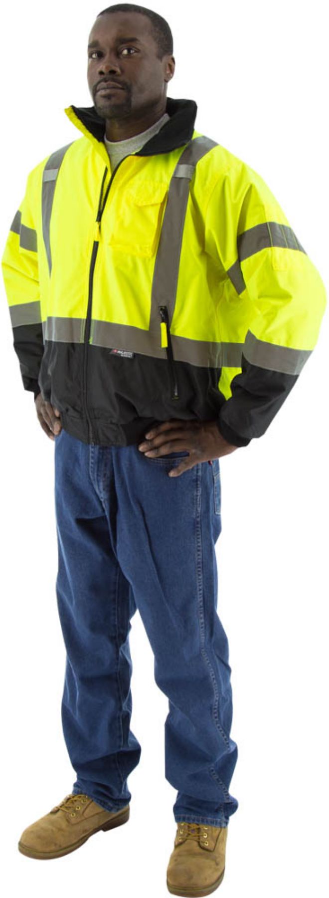 Majestic  Hi-Viz Waterproof Jacket w Removable Liner, ANSI 3