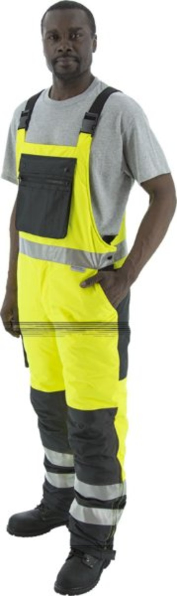 Majestic  Hi-Viz Waterproof Bib Overall w Insulation, ANSI E