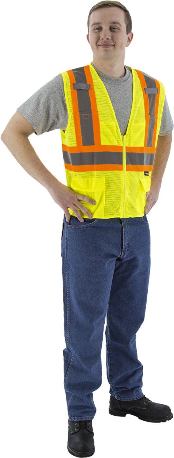 Majestic  Hi-Viz Mesh Vest with DOT Striping, ANSI 2