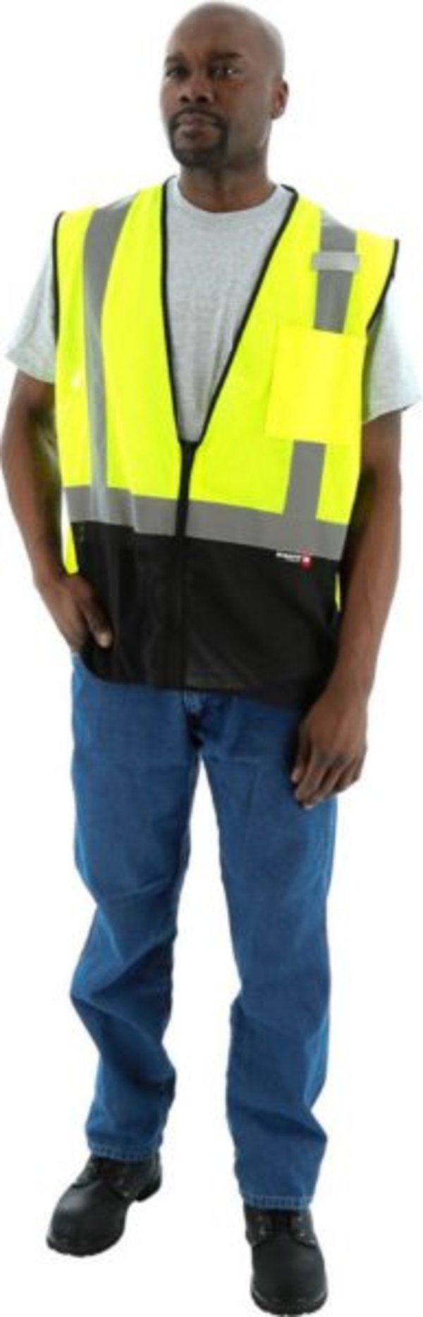 Majestic Hi Vis Mesh Vest with Black Bottom, ANSI 2