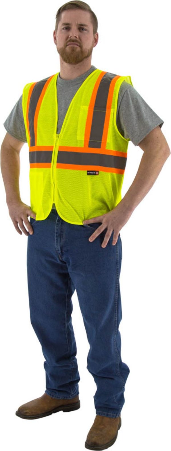 Majestic  Hi-Viz Mesh Vest with DOT Striping, ANSI 2