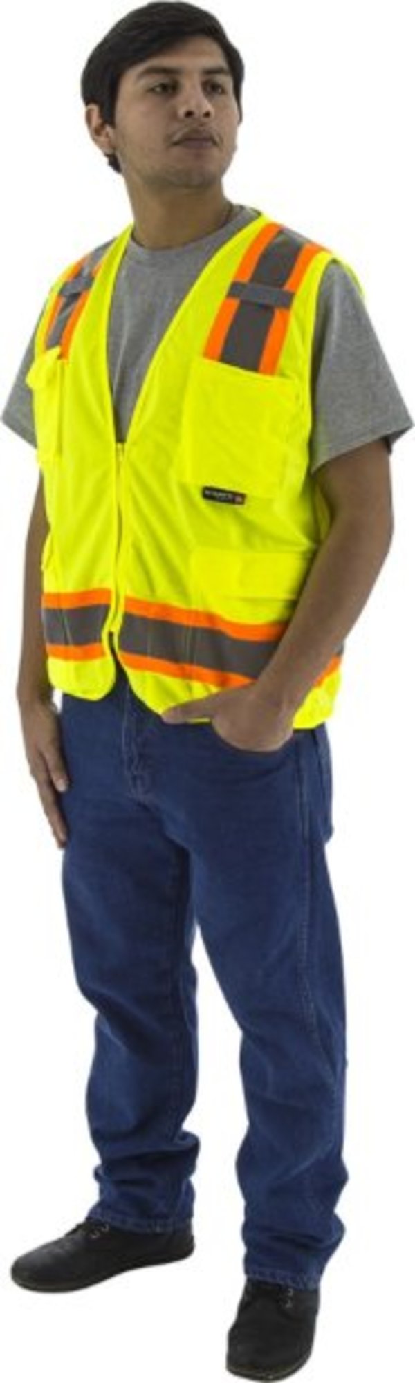 Majestic  Hi-Viz Surveyors Vest w DOT Striping, ANSI 2