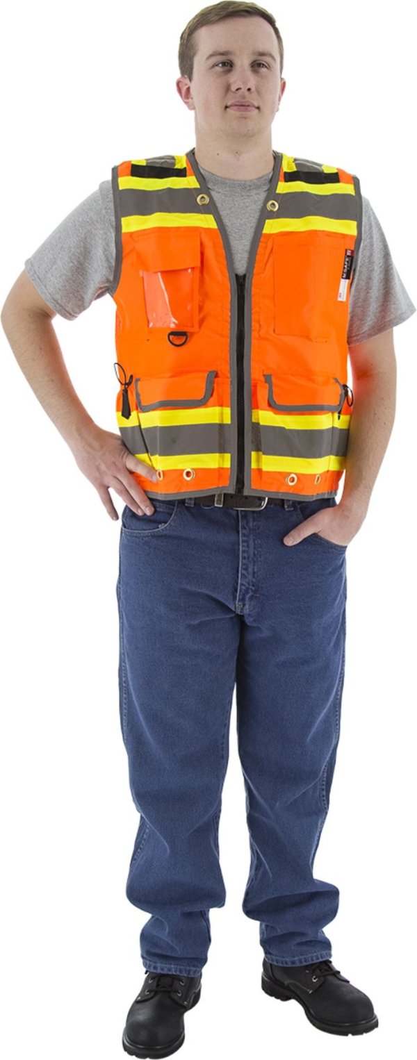 Majestic  Hi-Viz Heavy Duty Vest w DOT Striping, ANSI 2