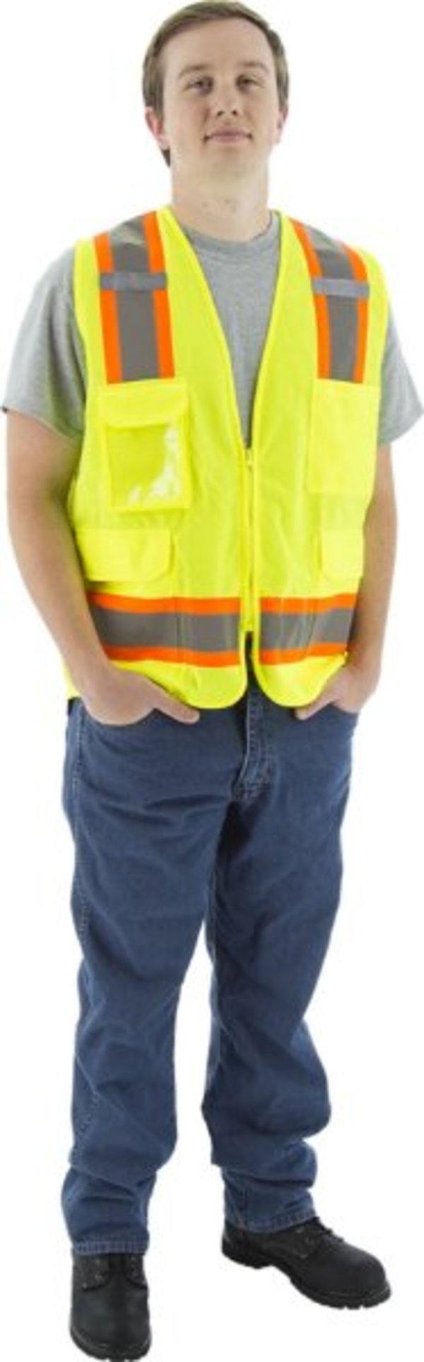 Majestic  Hi-Viz Surveyors Vest w DOT Striping, ANSI 2
