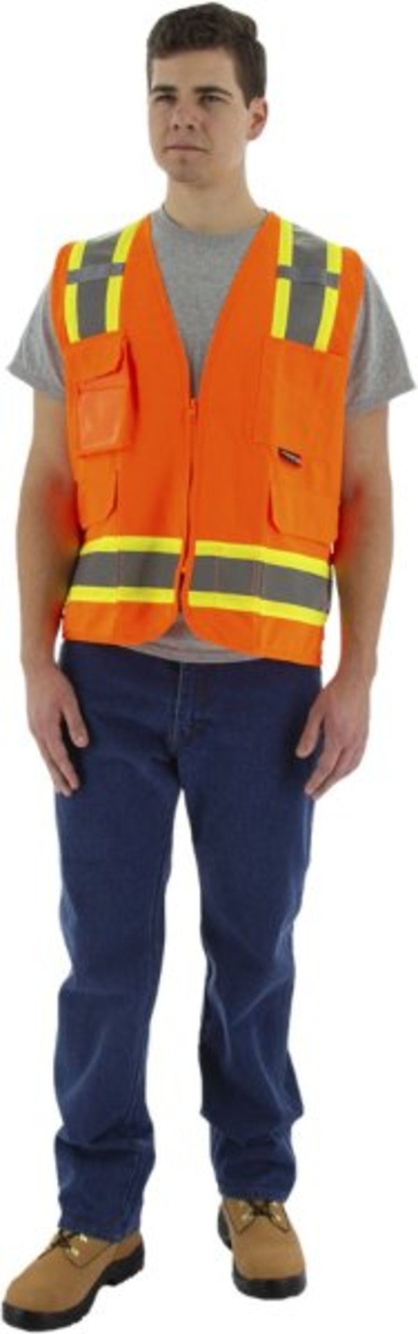 Majestic  Hi-Viz Surveyors Vest w DOT Striping, ANSI 2