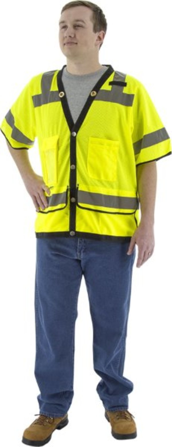 Majestic  Hi-Viz Heavy Duty Mesh Vest, ANSI 3