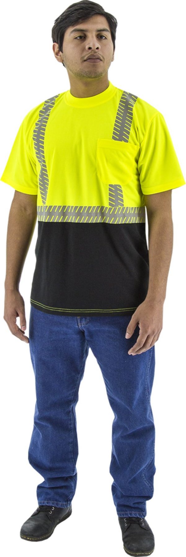 Majestic Hi-Viz Shirt with Reflective Chainsaw Striping, ANSI 2