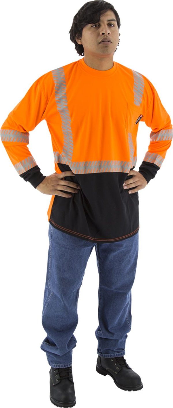 Majestic Hi-Viz Shirt with Reflective Chainsaw Striping, ANSI 2