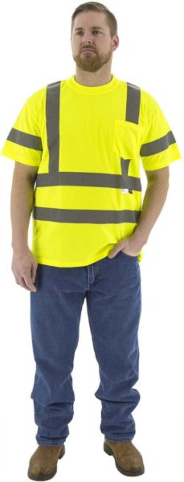 Majestic  Hi-Viz Short Sleeve Shirt, ANSI 3