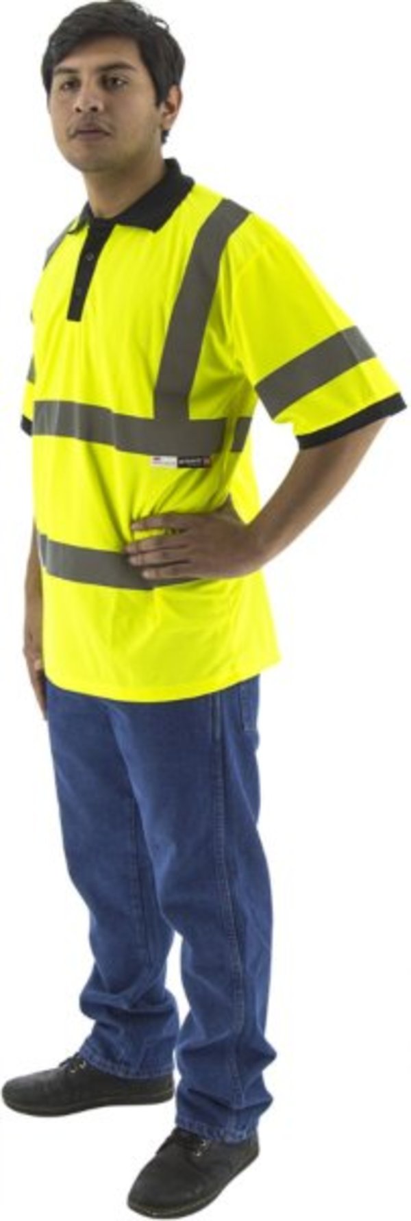 Majestic  Hi-Viz Short Sleeve Polo Shirt, ANSI 3