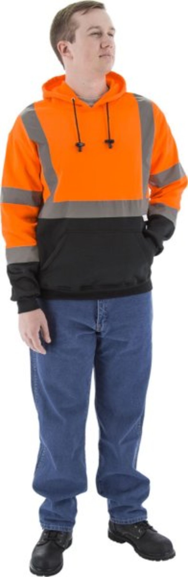 Majestic  Hi-Viz Hooded Pullover Sweatshirt, ANSI 3