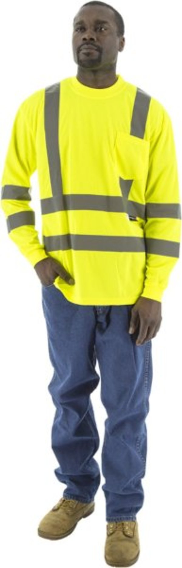 Majestic  Hi-Viz Long Sleeve Shirt, ANSI 3