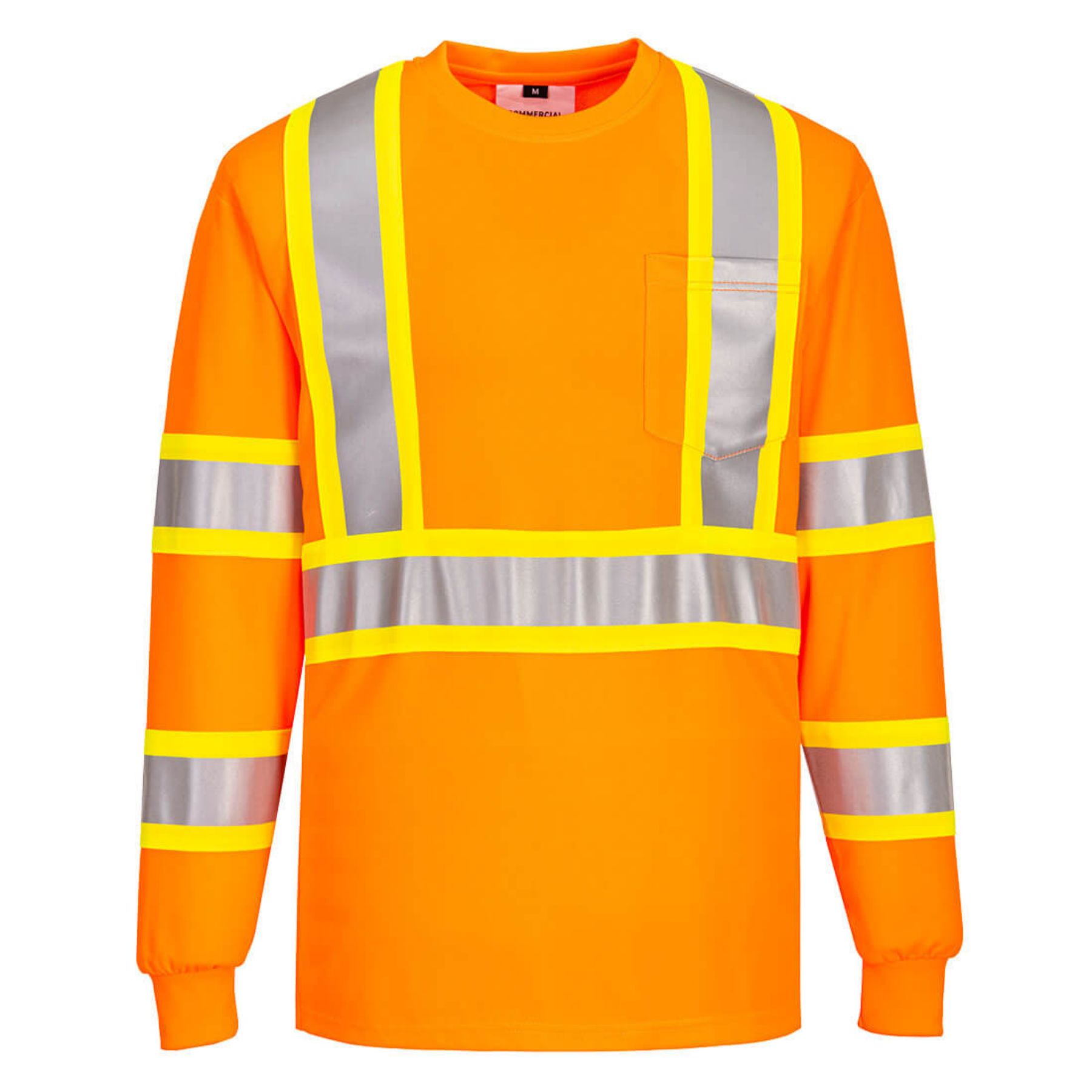 Portwest  Hi-Vis X Back Contrast Tape T-Shirt L/S