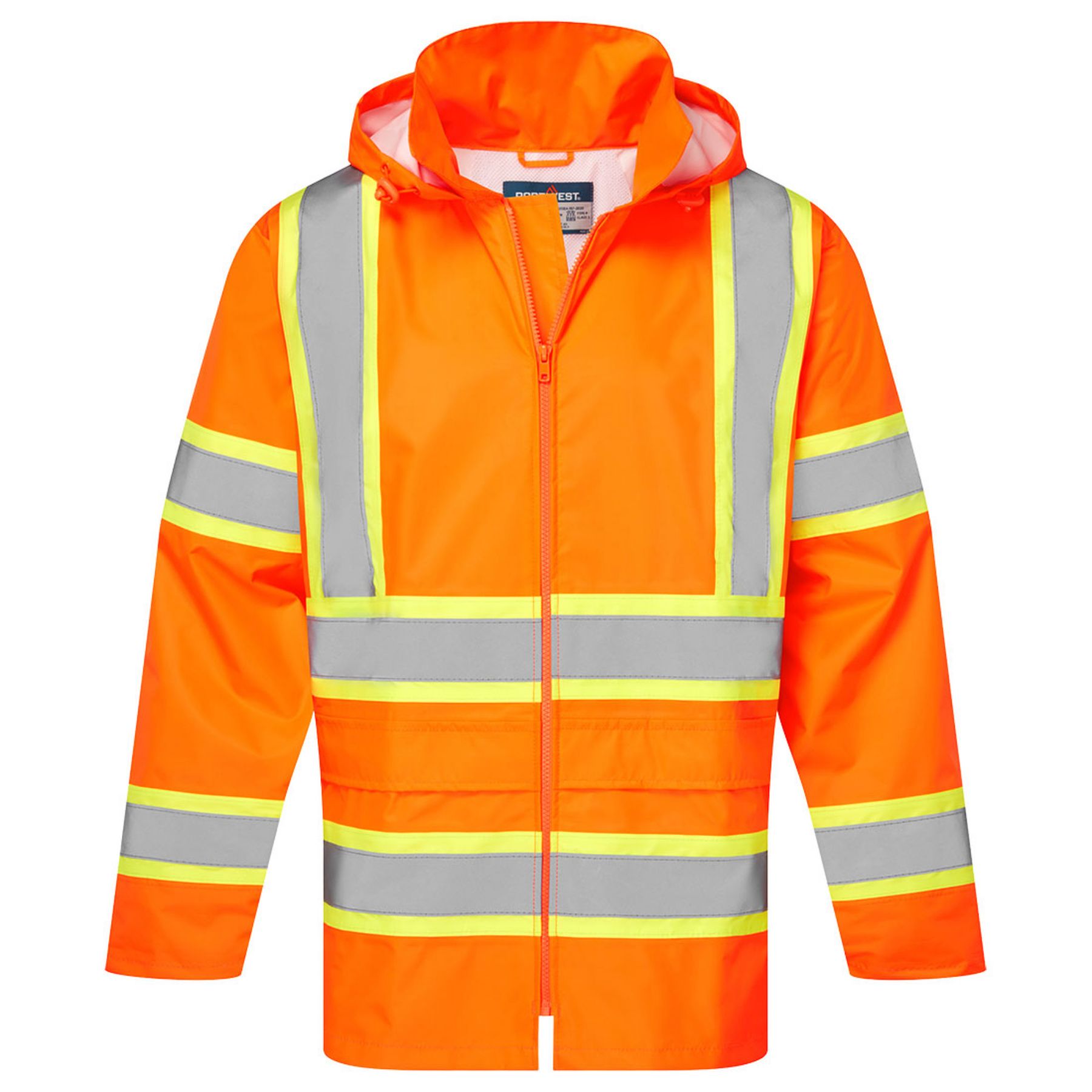 Portwest  Hi-Vis X Back Contrast Tape Rain Jacket