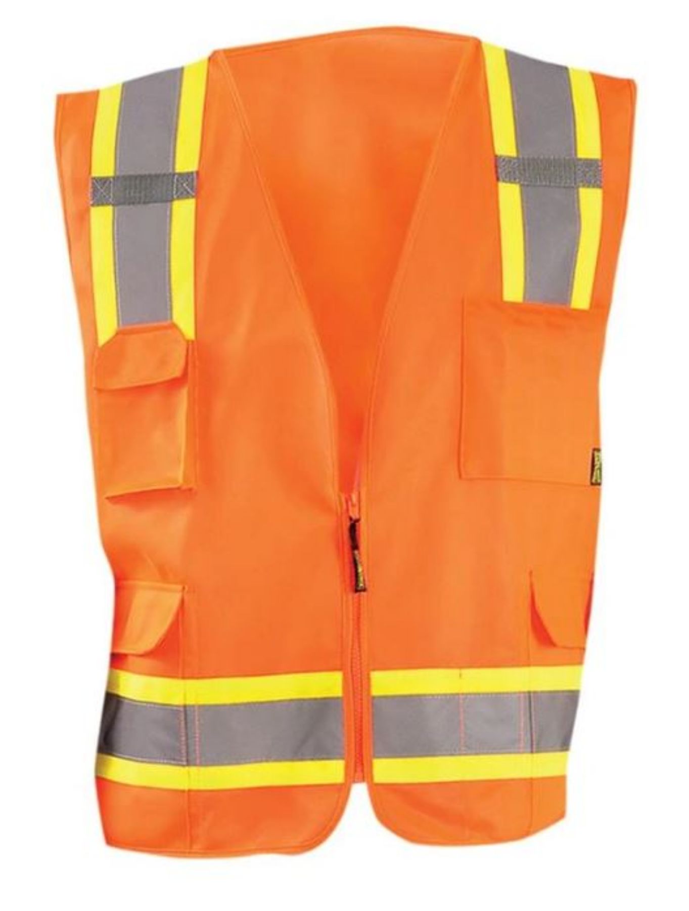 Occunomix  SOLID TWO-TONE SURVEYOR VEST w/ZIPPER