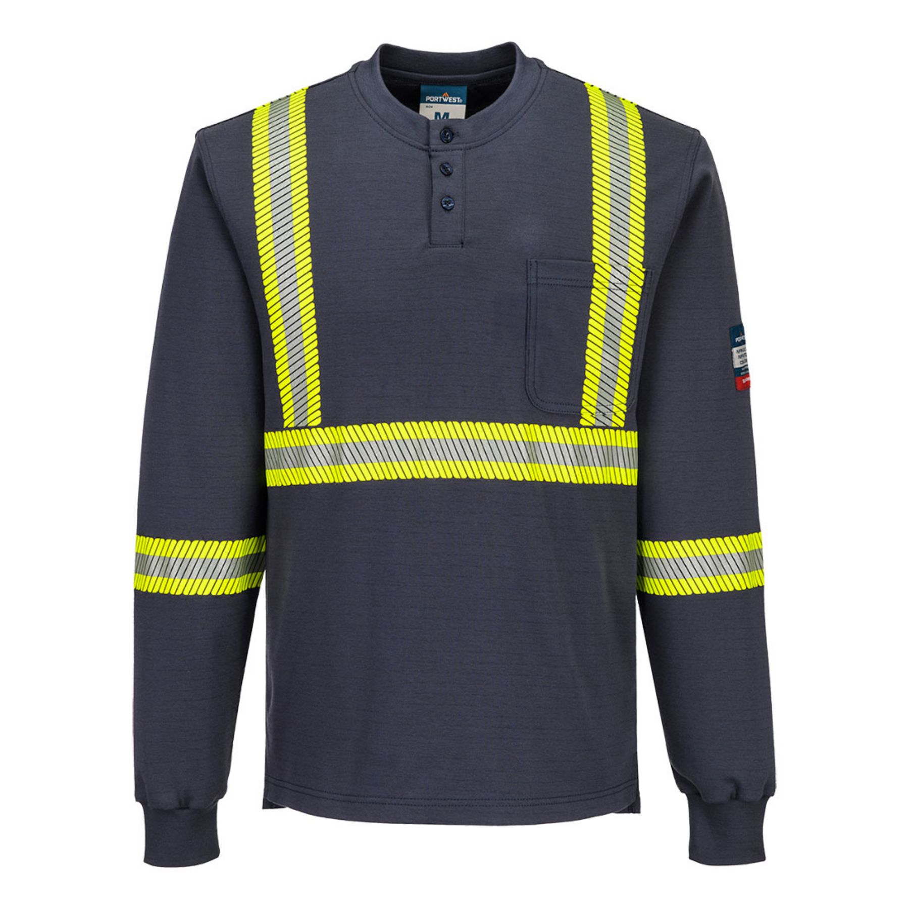 Portwest  Bizflame Knit 2 X Back FR Henley