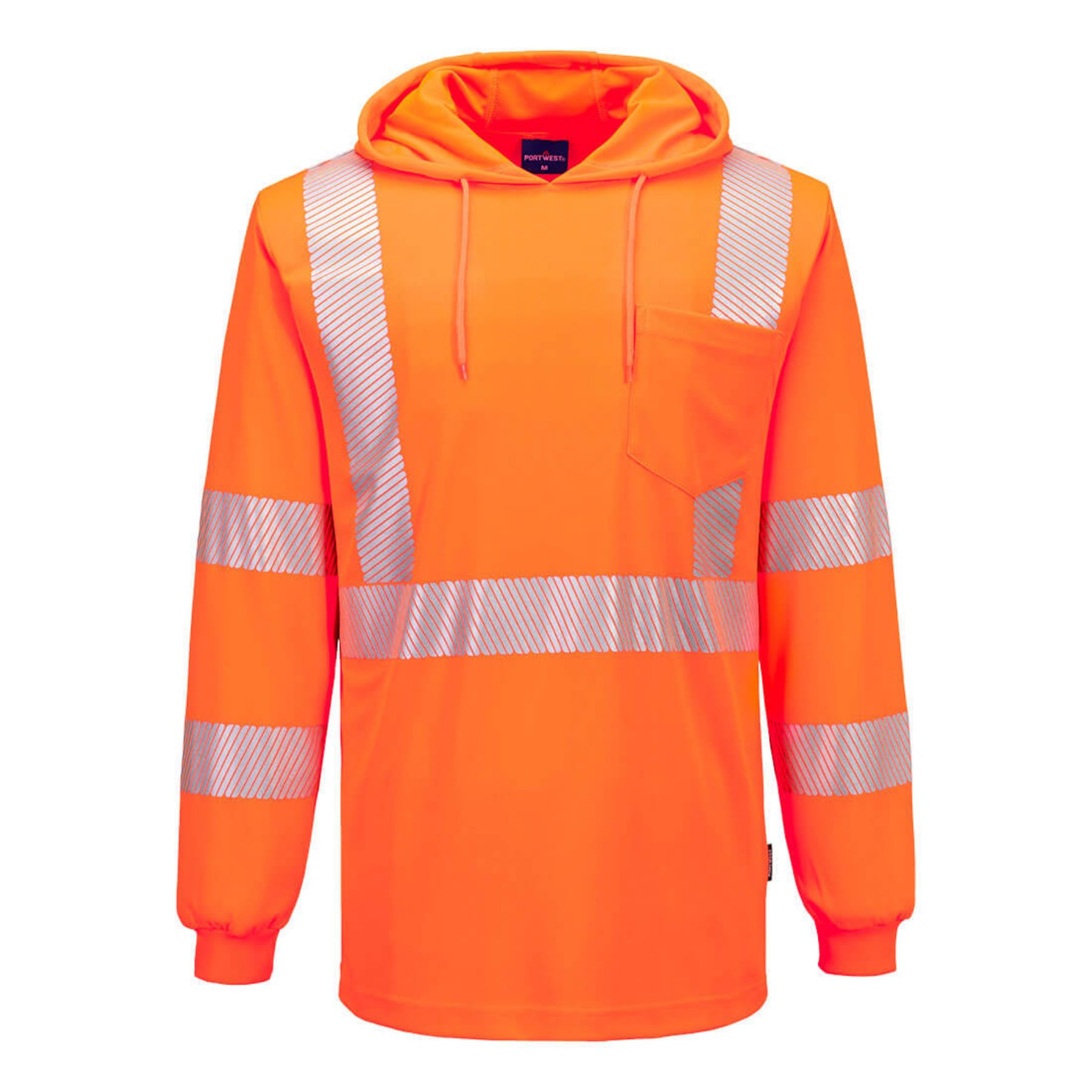 Portwest  Hi-Vis Lightweight Hooded T-Shirt L/S