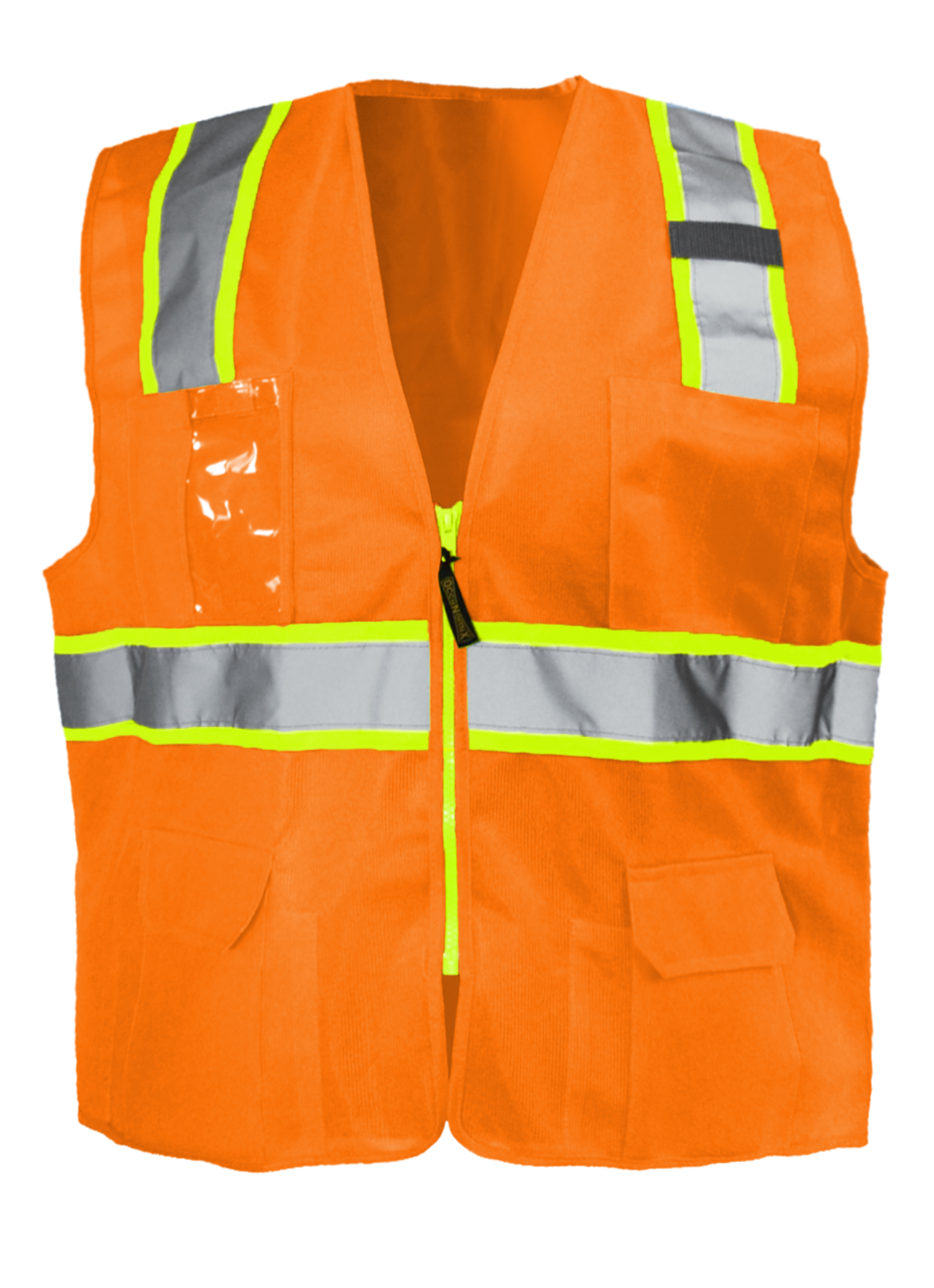 Occunomix  SOLID TWO-TONE SURVEYOR VEST w/ZIPPER