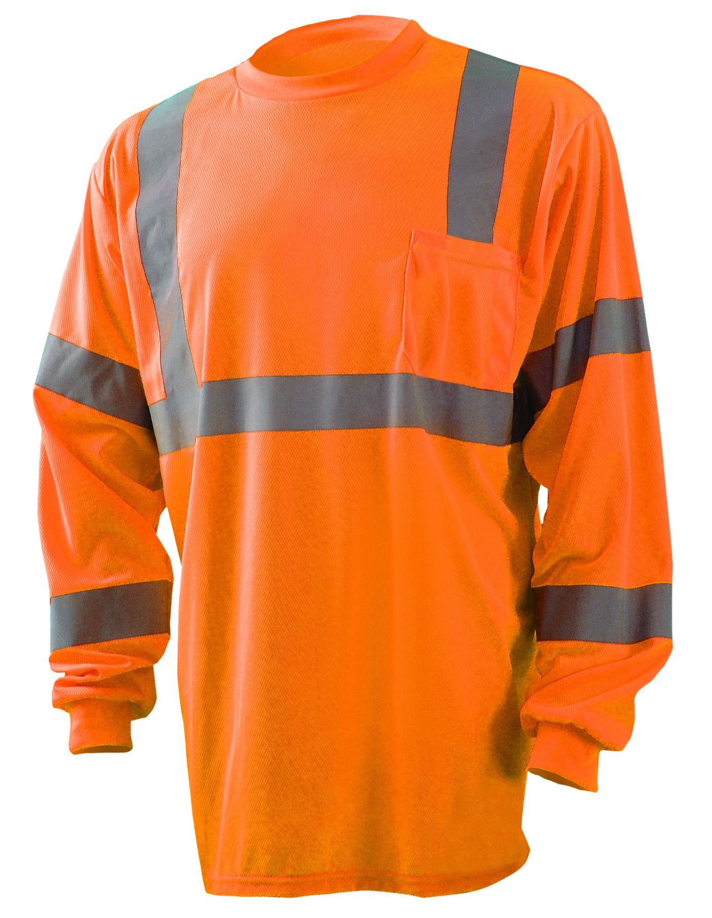 Occunomix  LONG SLEEVE WICKING BIRDSEYE T-SHIRT w/POCKET