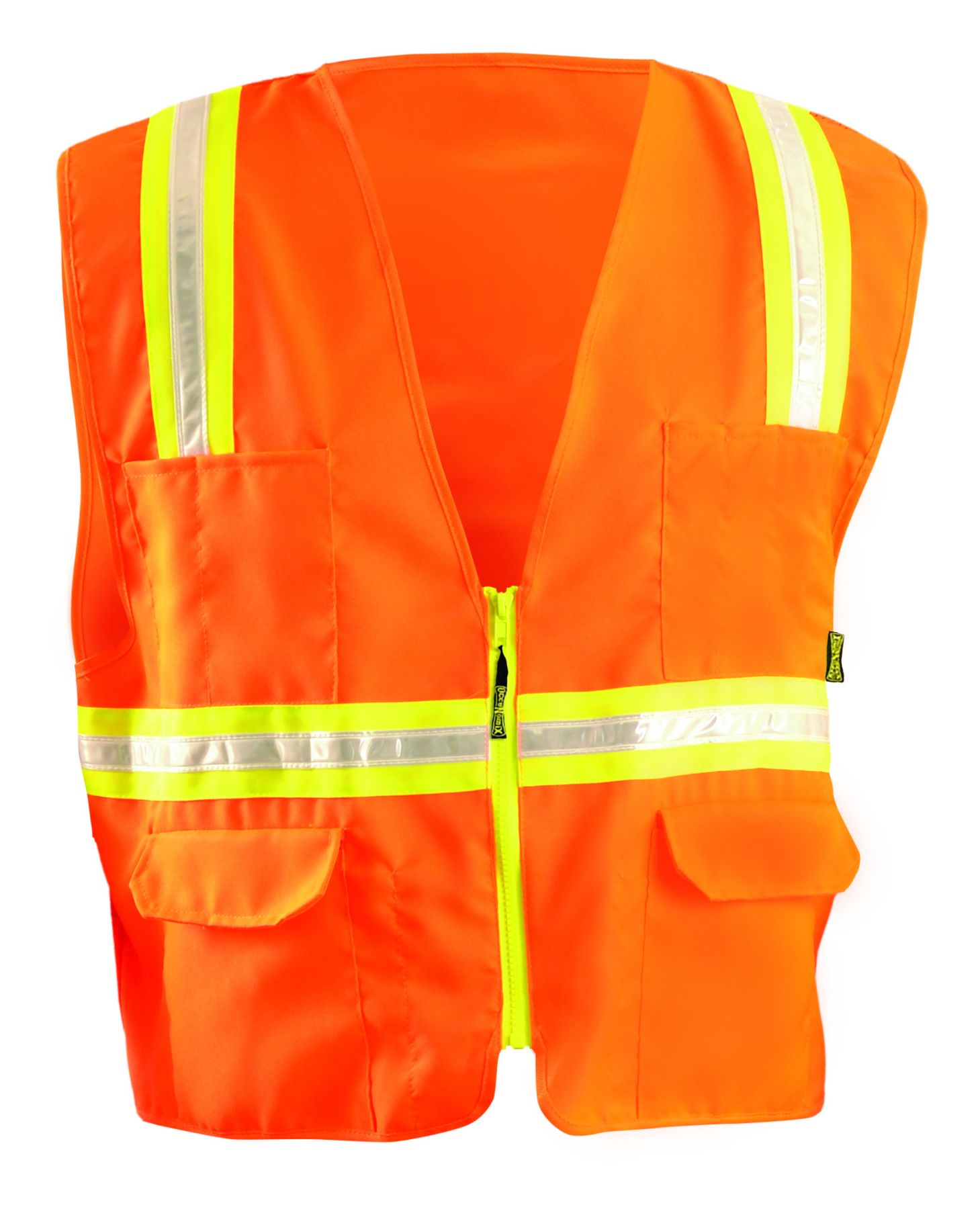 Occunomix  SOLID TWO-TONE SURVEYOR VEST w/ZIPPER