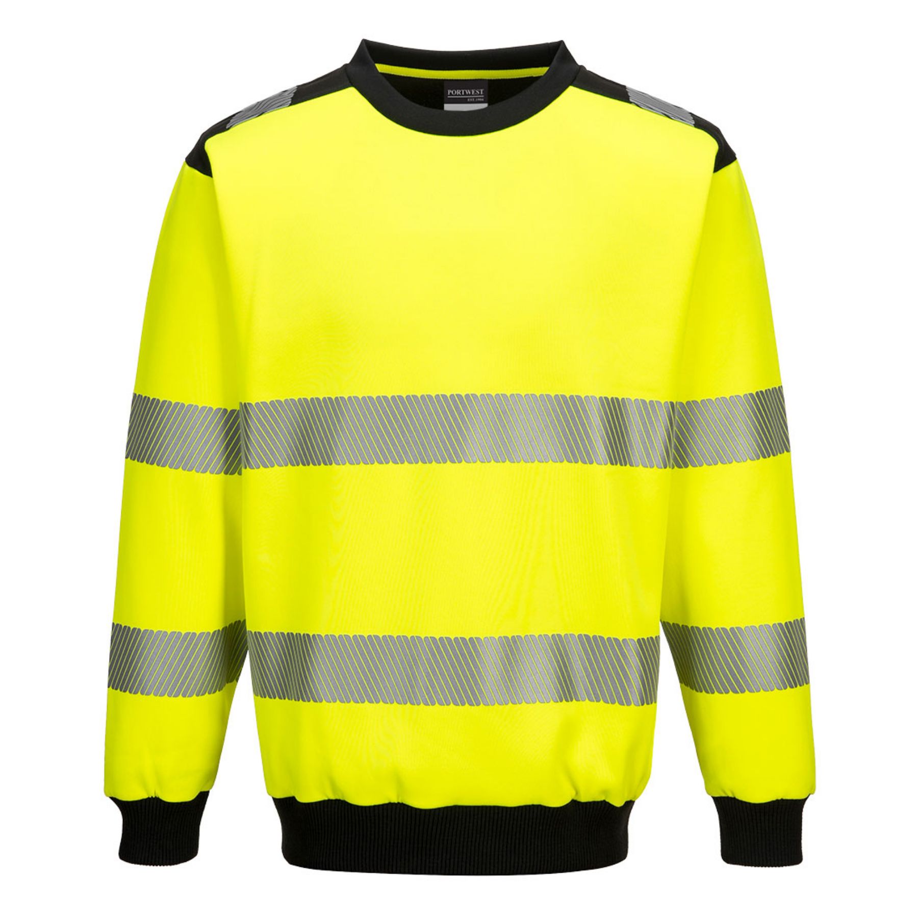 Portwest  PW3 Hi-Vis Crew Neck Sweatshirt