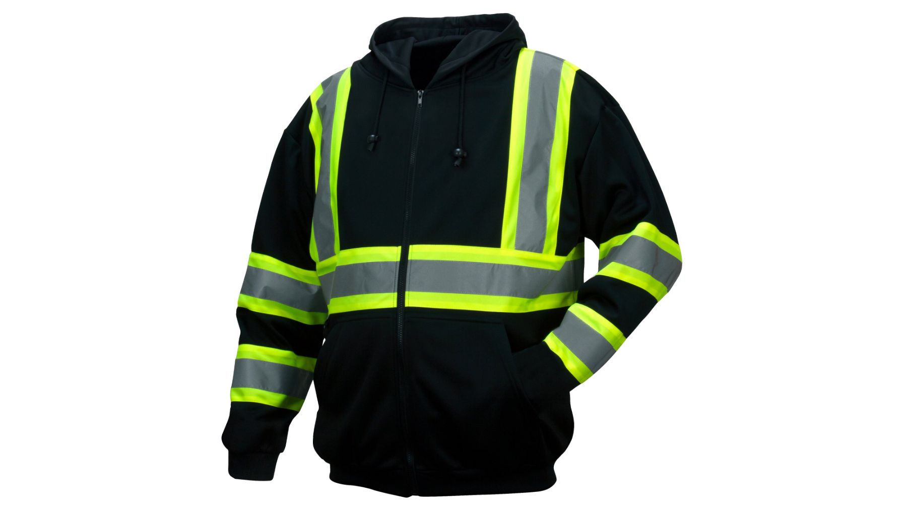 Pyramex RSZH34 Type O - Class 1 Enhanced-Vis Premium Full Zip Sweatshirt