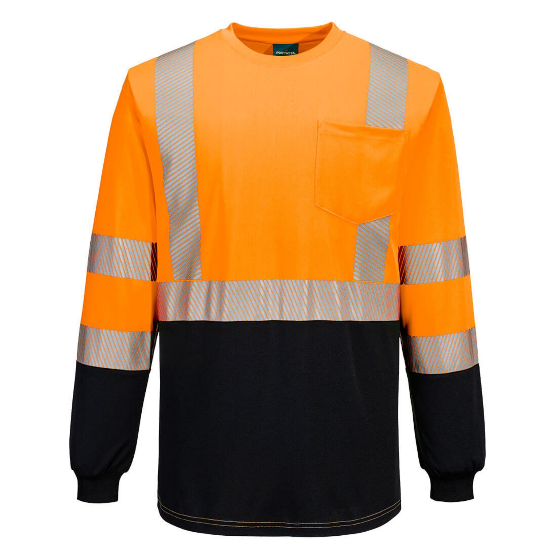 Portwest  Hi-Vis Segmented Tape Contrast T-Shirt L/S