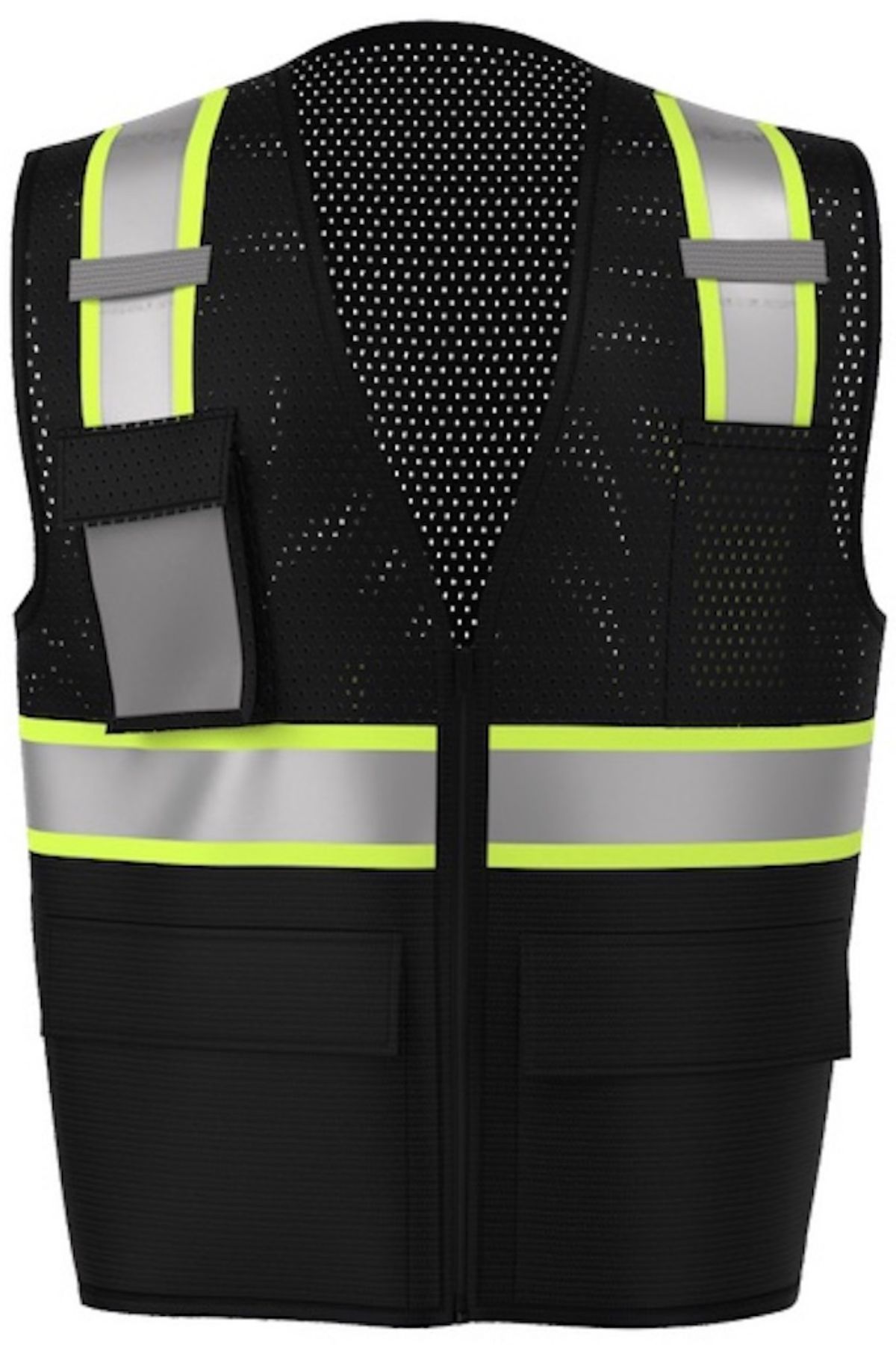 Safety Brite  Multi-Pocket Two-Tone Trim Mesh Vest