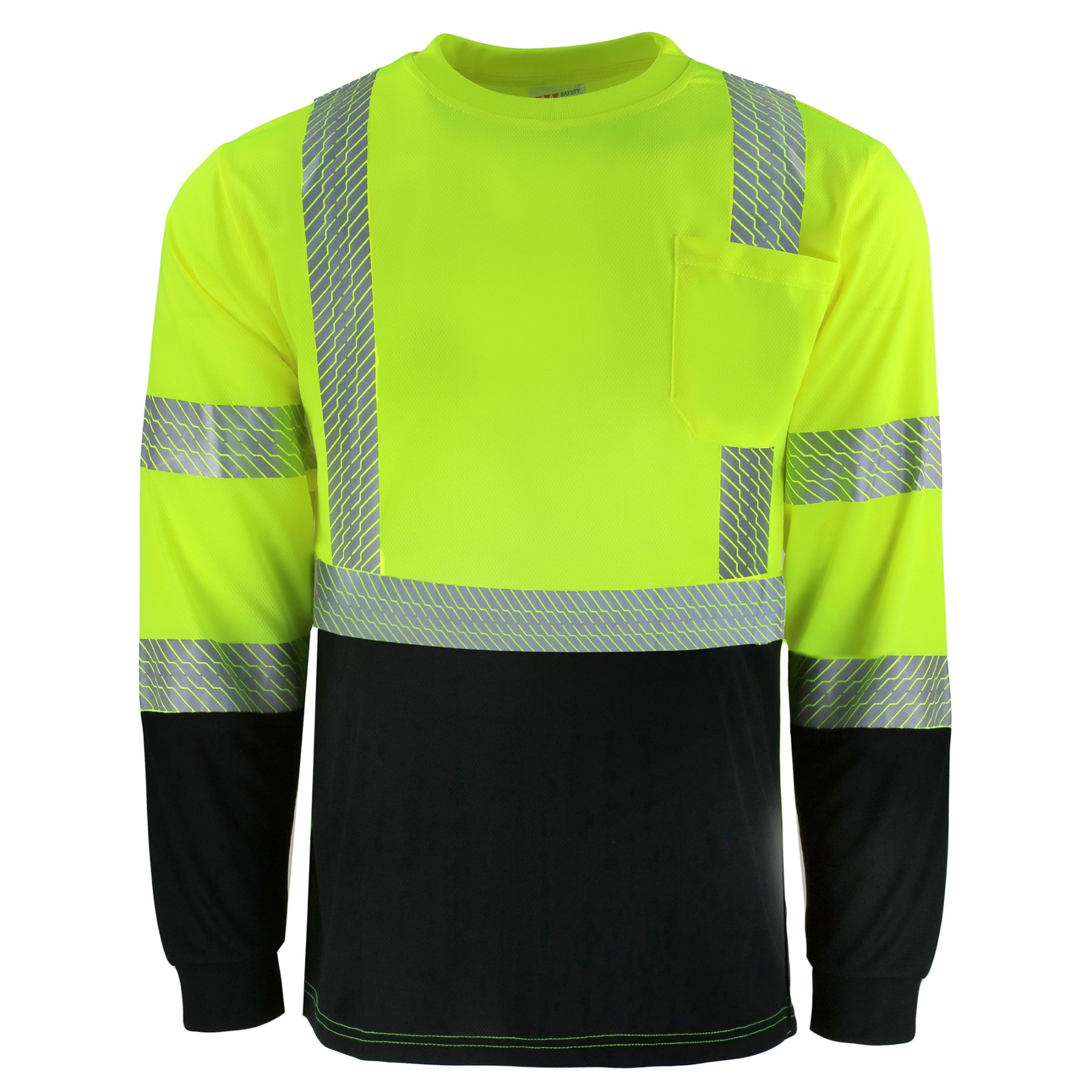 Safety Brite Class 3 HI VIS Black Bottom Segmented T-Shirt
