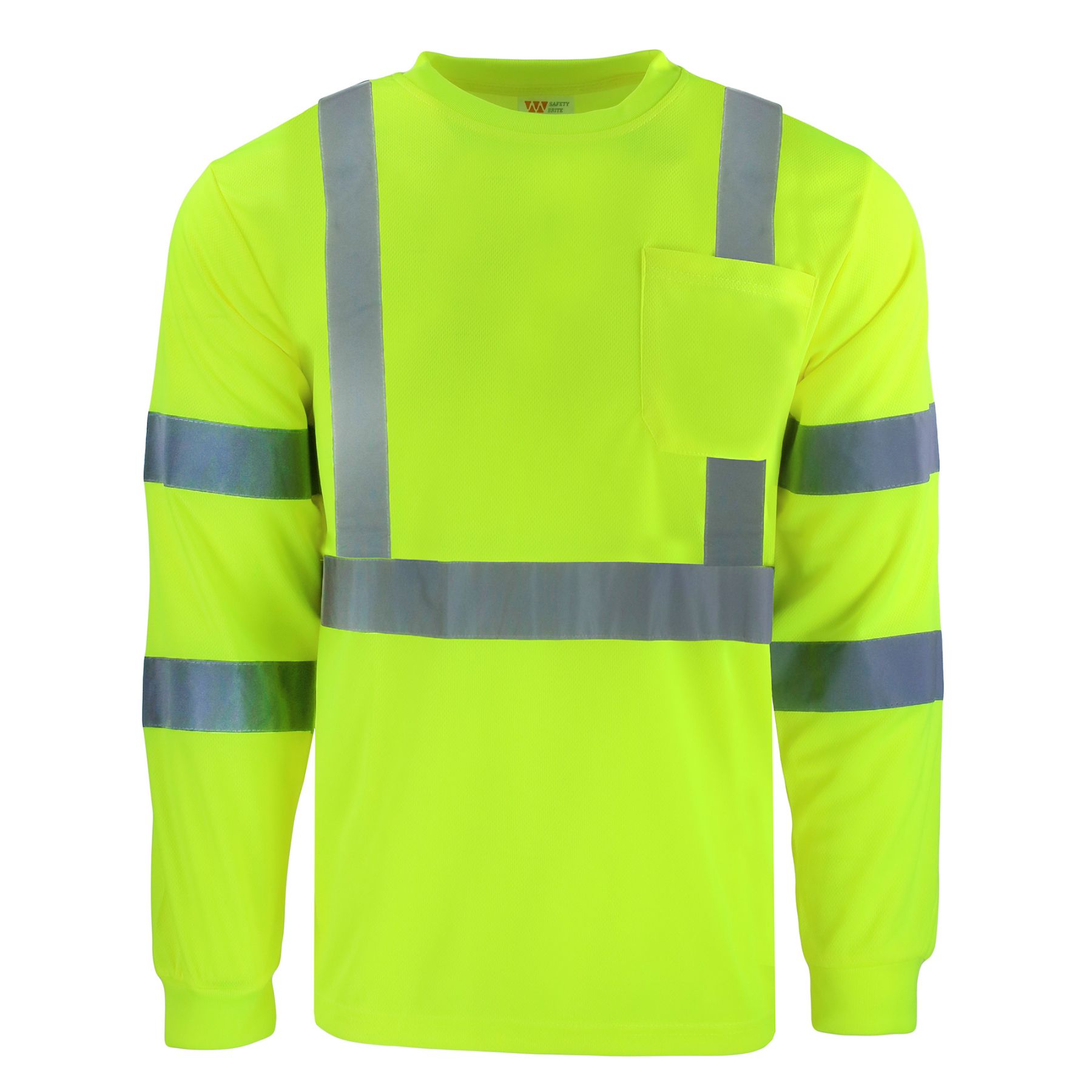 Safety Brite  Class 3 Long Sleeve HI VIS T-Shirt