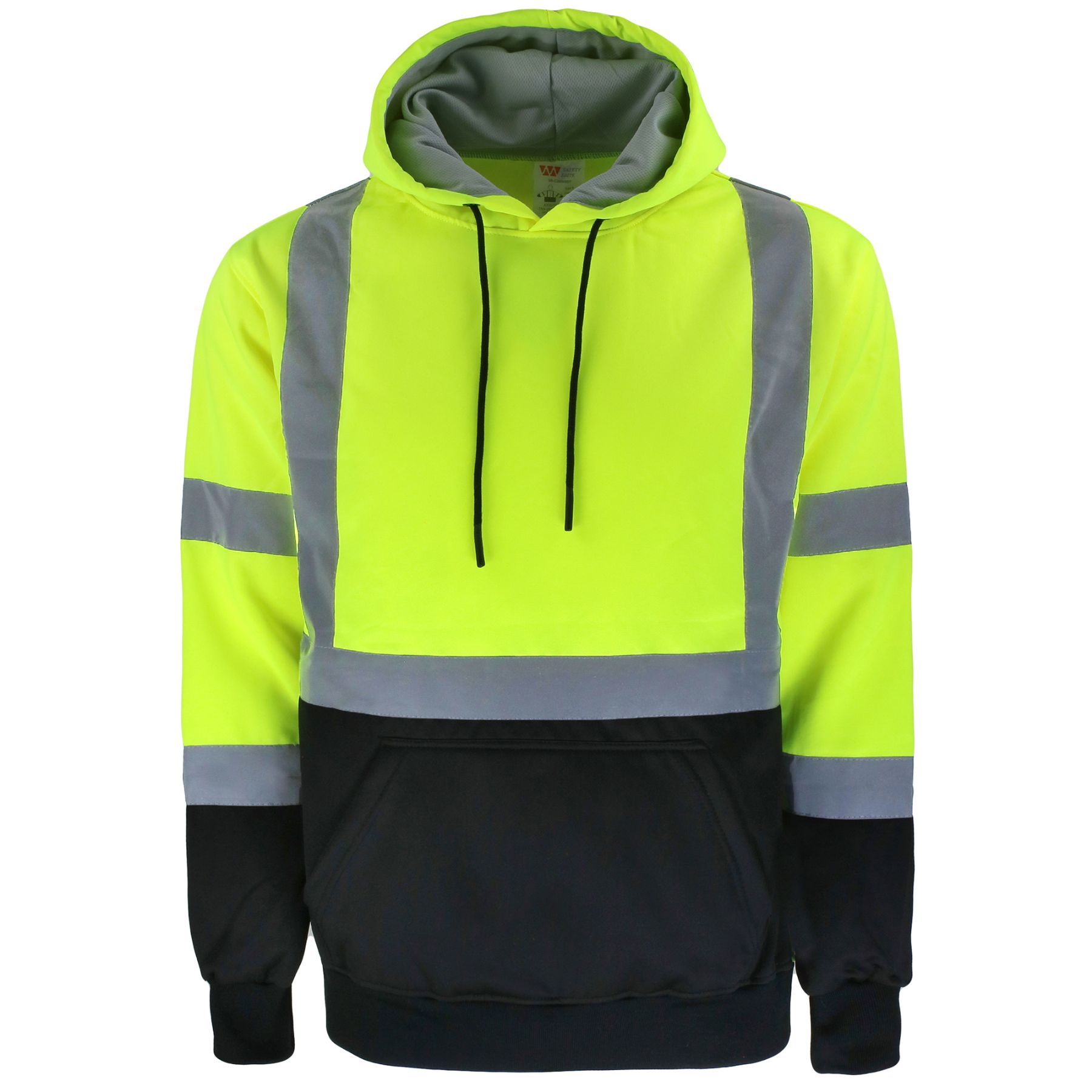 Safety Brite Class 3 Hi Vis Pullover Sweatshirt with Black Bottom