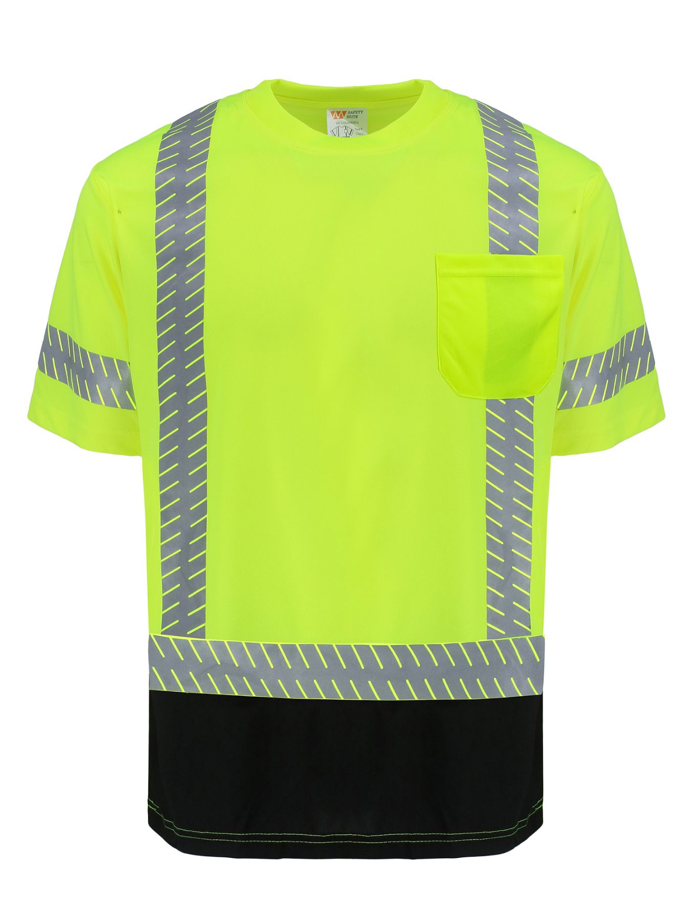 Safety Brite Class 3 HI VIS Black Bottom Segmented T-Shirt