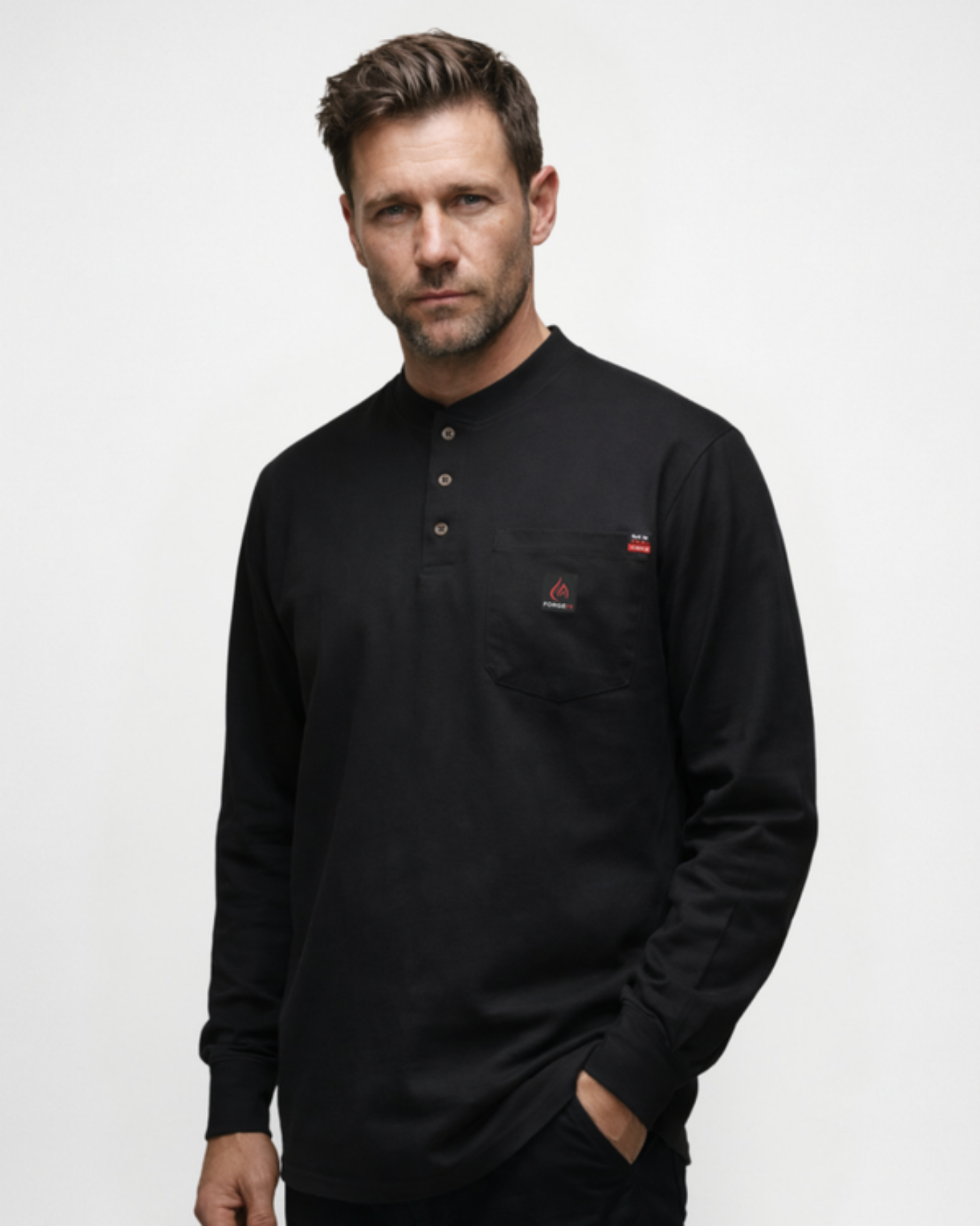 Forge FR  MEN'S  LIGHT WEIGHT HENLEY TEE