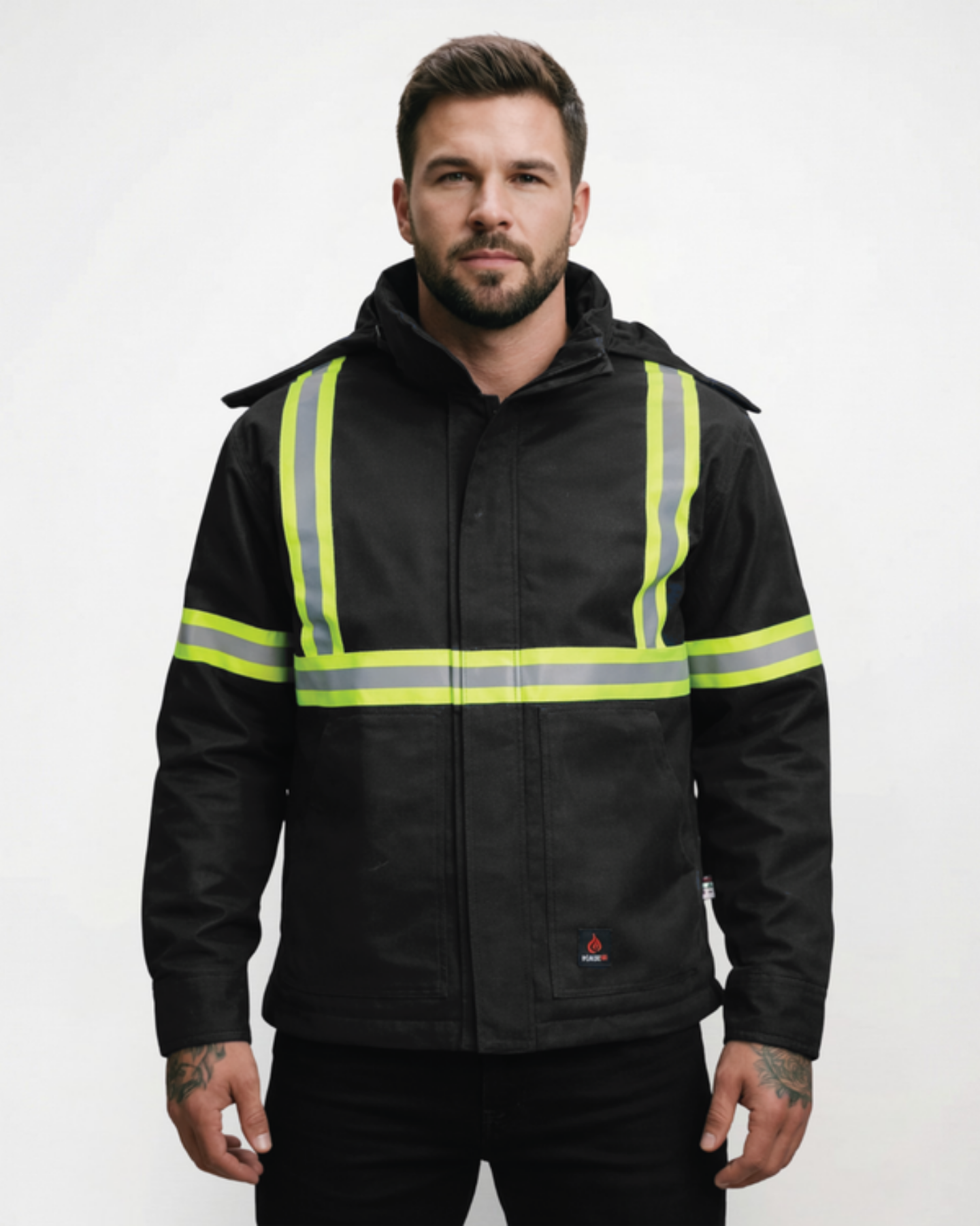 Forge FR MEN'S FR DUCK JACKET WITH DETACHABLE HOOD WITH TAPING