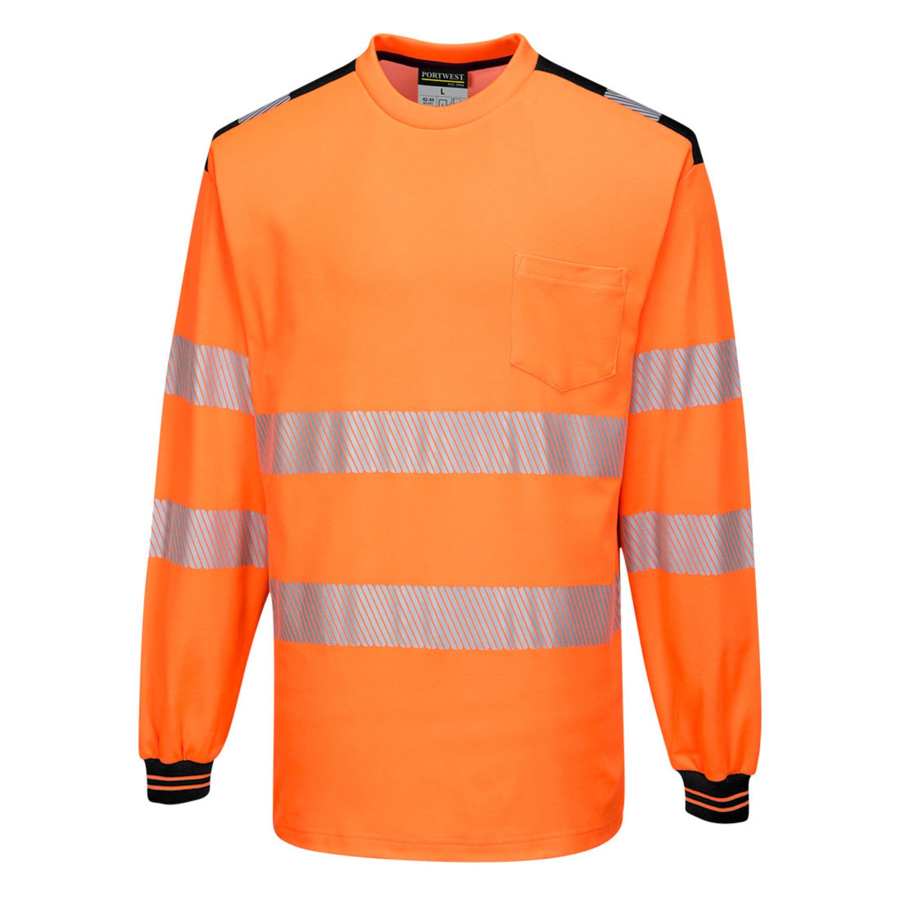 Portwest  PW3 Hi-Vis Cotton Comfort T-Shirt L/S