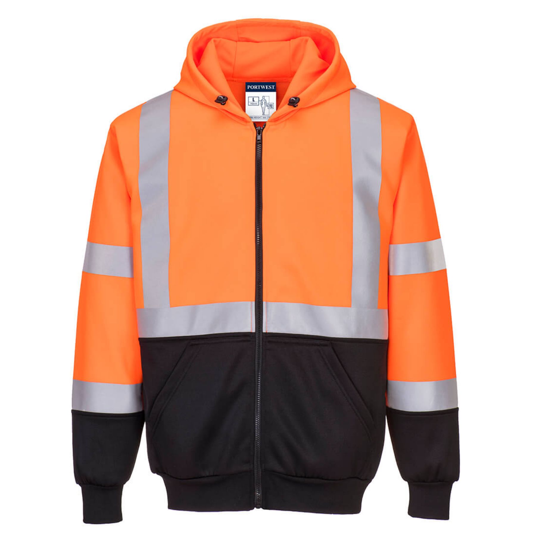 Portwest  Hi-Vis Two-Tone Zipped Hoodie
