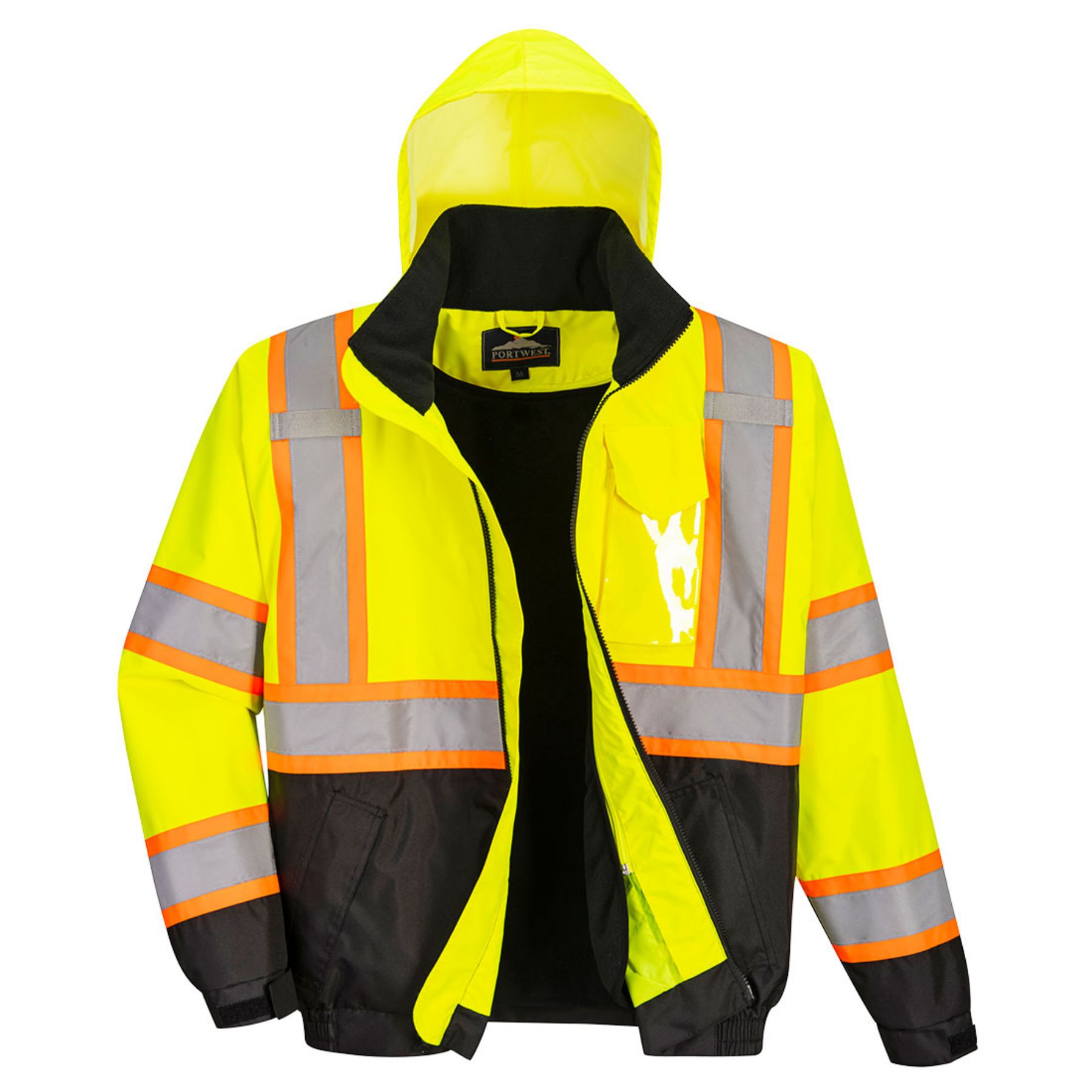 Portwest  Hi-Vis 2-in-1 Contrast Tape Bomber Jacket