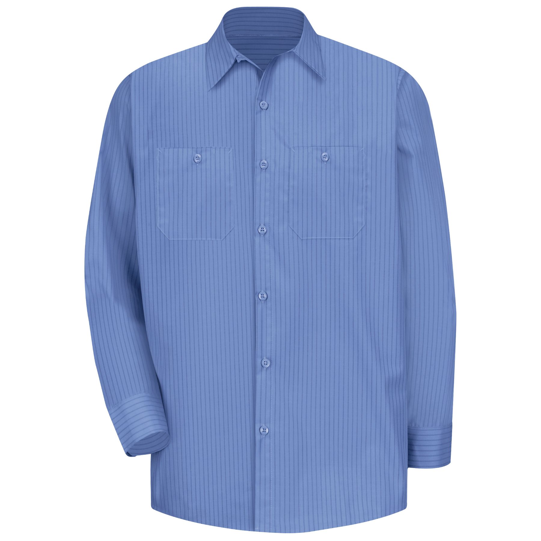 Red Kap®  Men's Long Sleeve Industrial Stripe Work Shirt