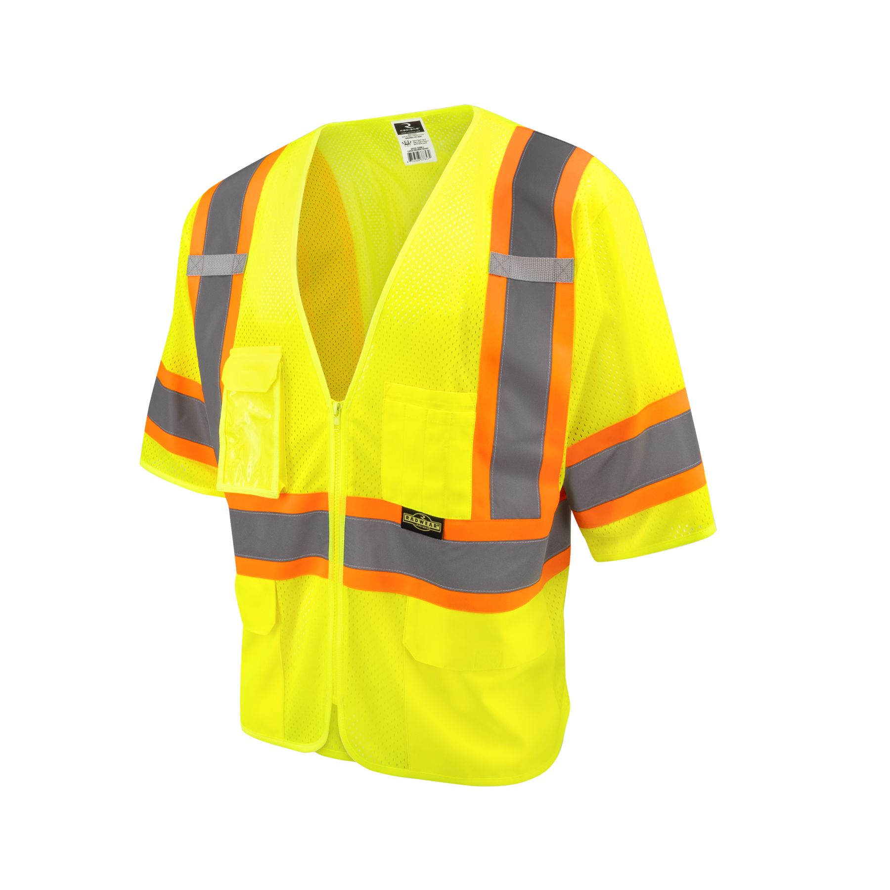 Radians Two Tone Surveyor Type R Class 3 Mesh Safety Vest with Dual Side Zippers