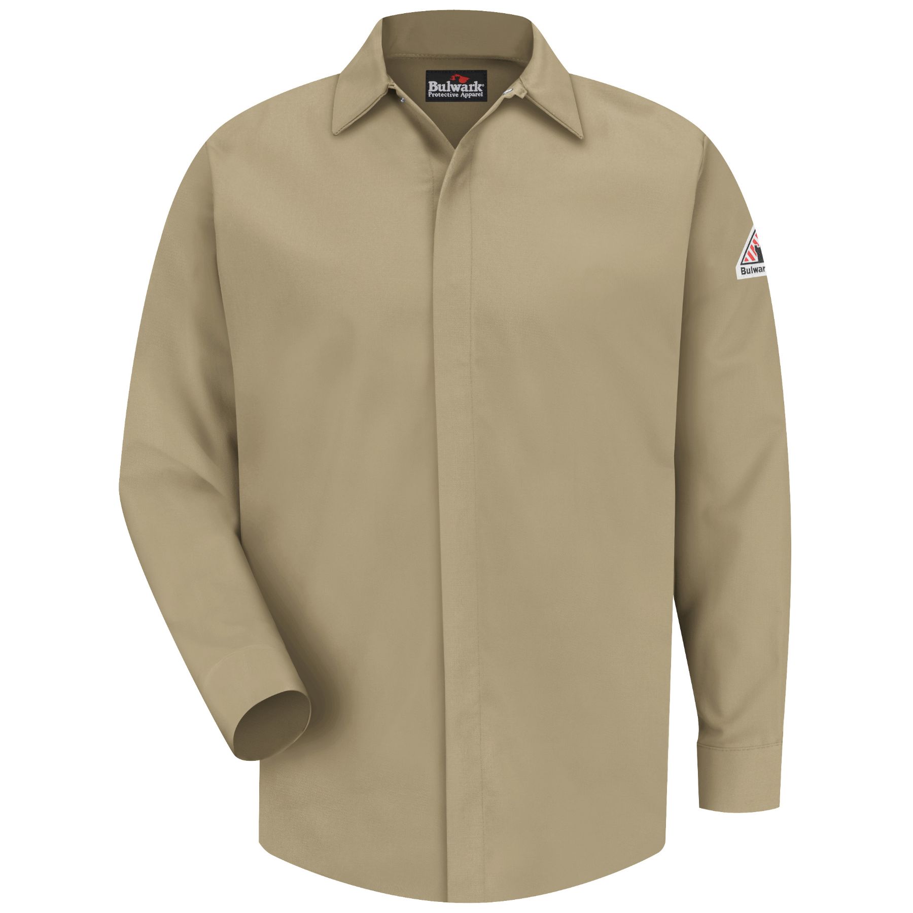 Bulwark® Men's Midweight FR Pocketless Concealed-Gripper Work Shirt