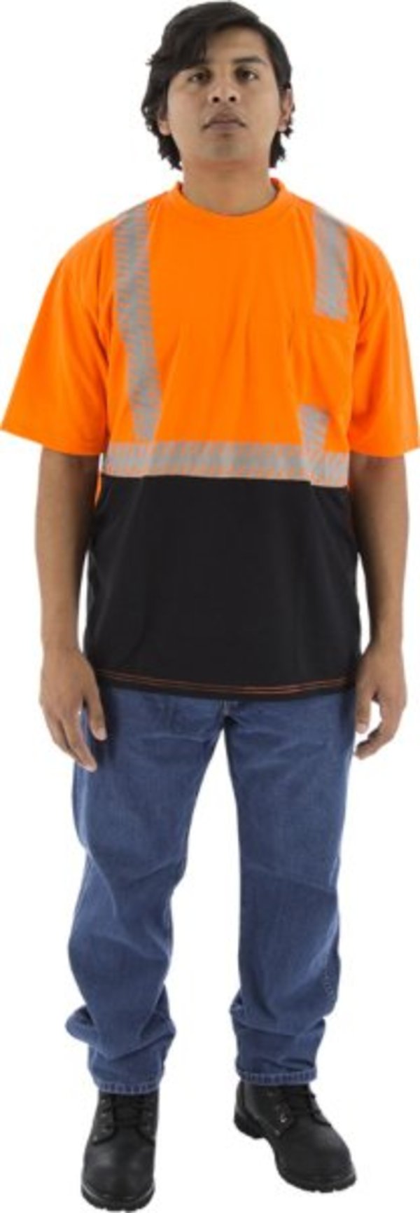 Majestic Hi-Viz Shirt with Reflective Chainsaw Striping, ANSI 2